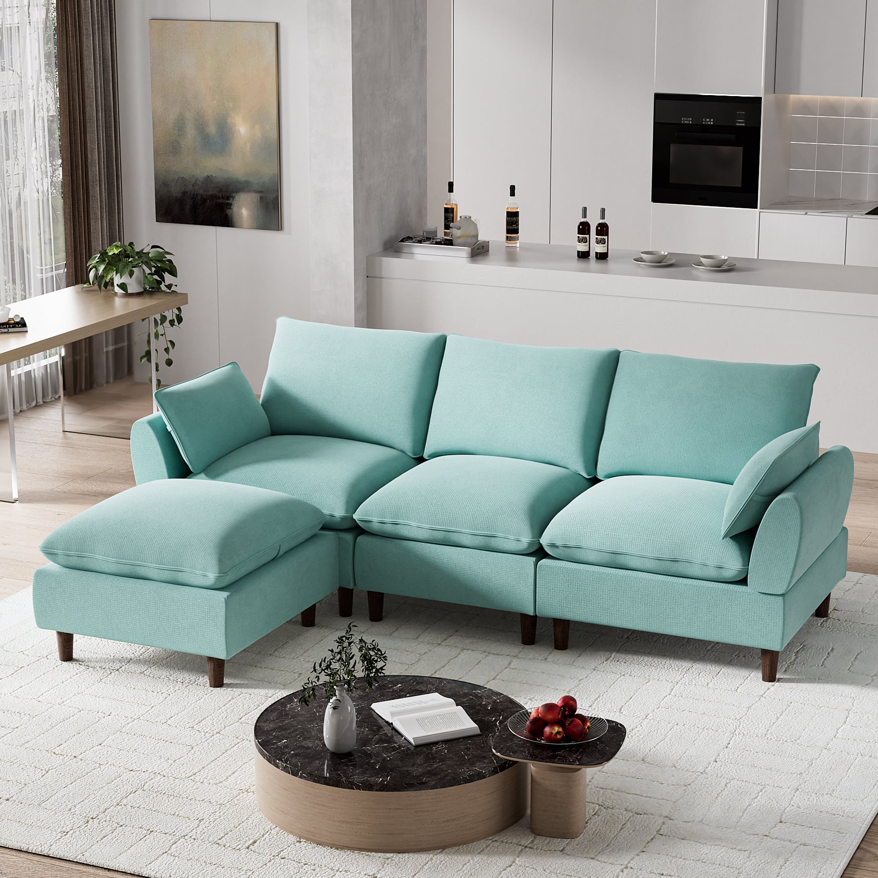 Rophefx Oversized 3-Seat Sectional Sofa 94
