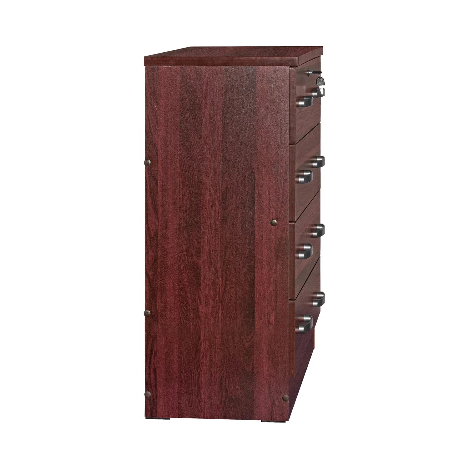 Better Home Products 4 Drawer Chest Dresser Wooden Storage Unit with Lock