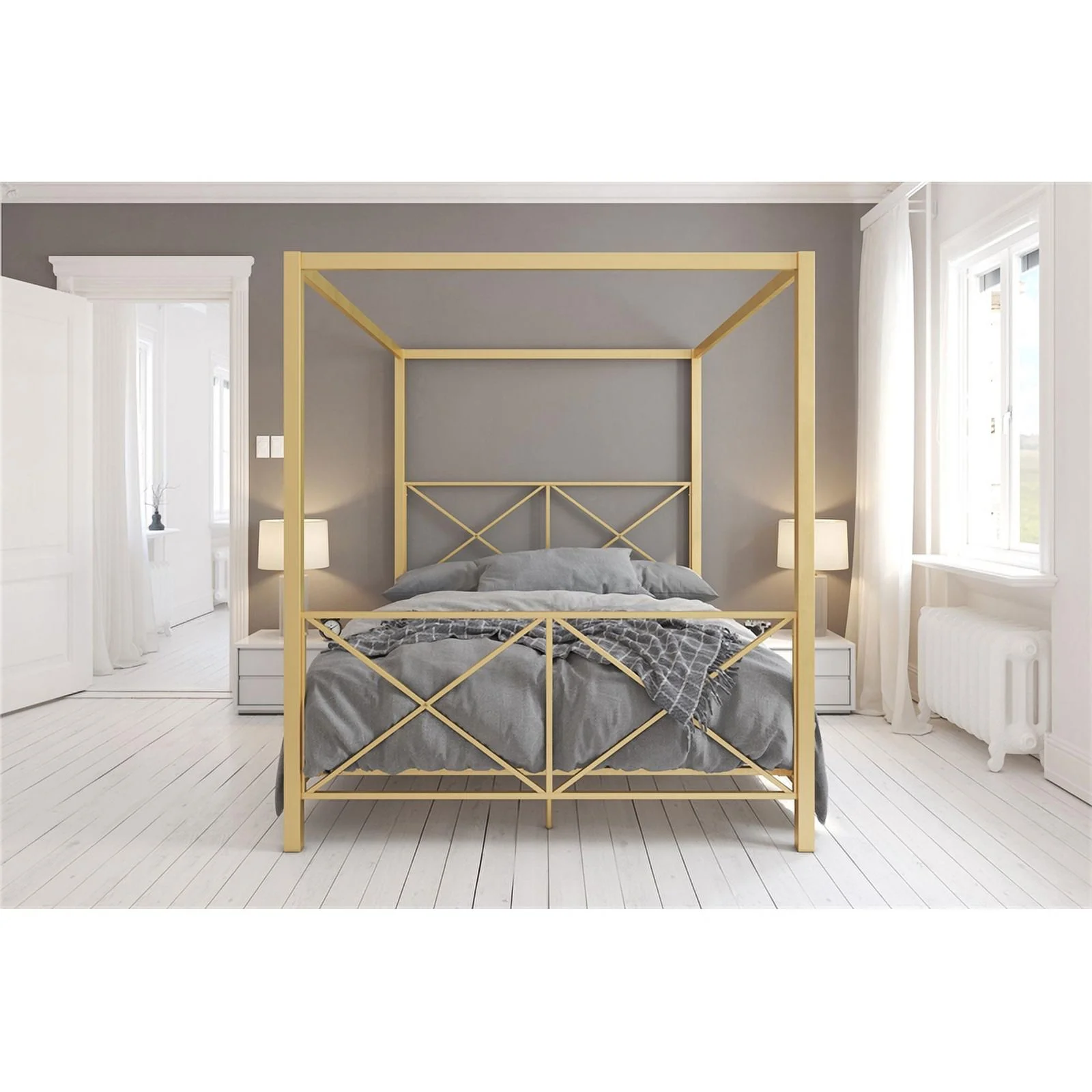 DHP Robin Canopy Bed - Full in Gold