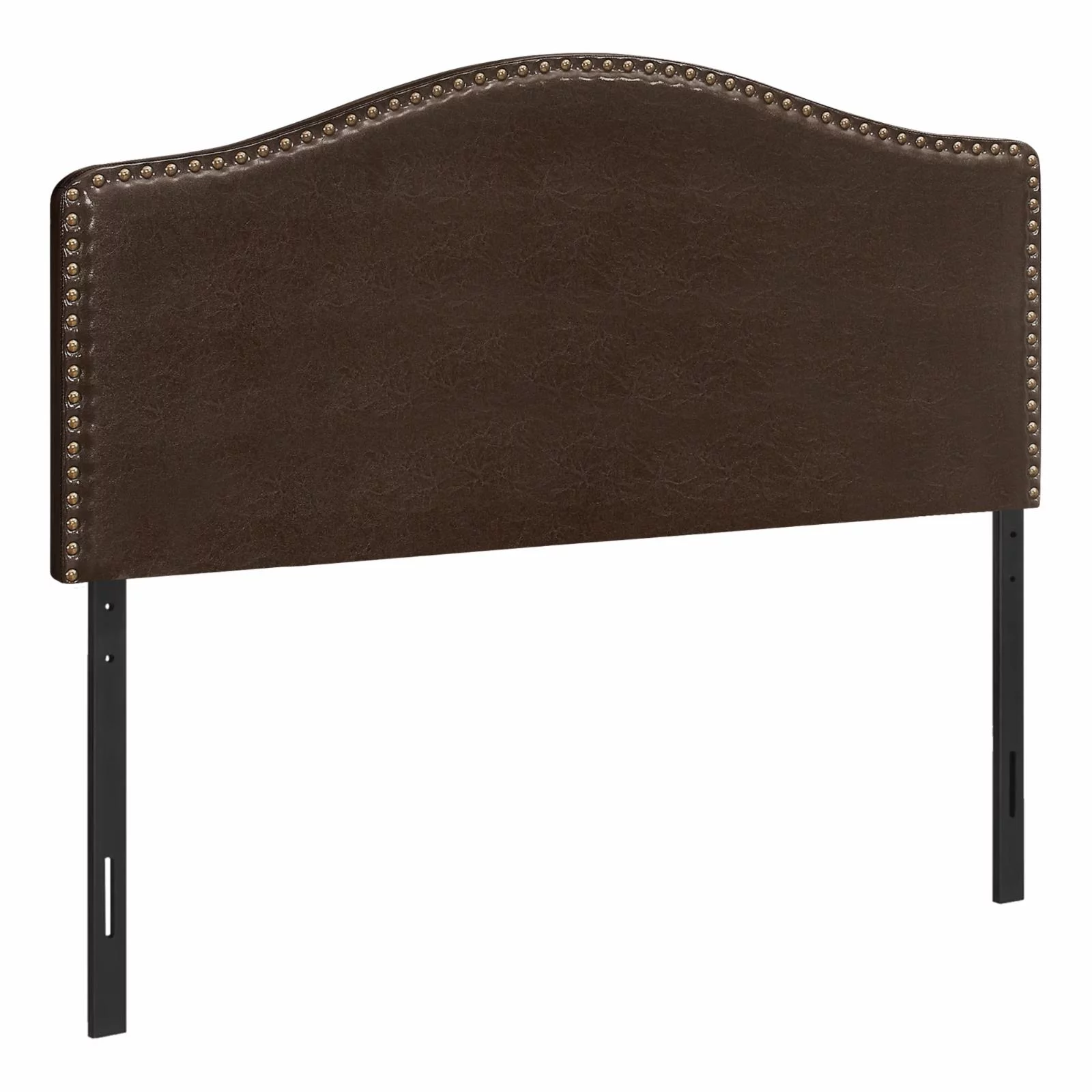 Bed Headboard Only Full Size Bedroom Upholstered Pu Leather Look Brown