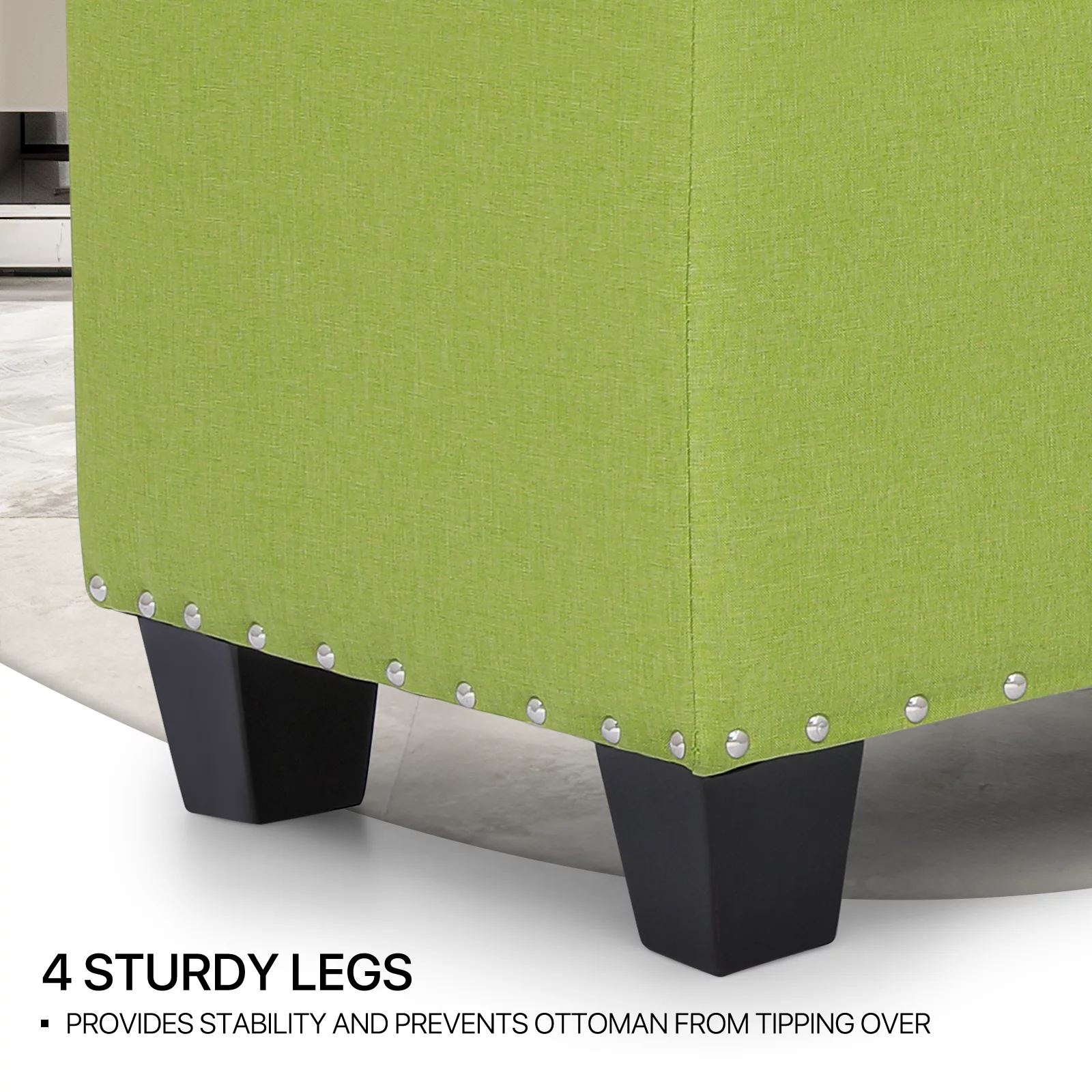 MoNiBloom Microfiber Ottoman with Storage, 42