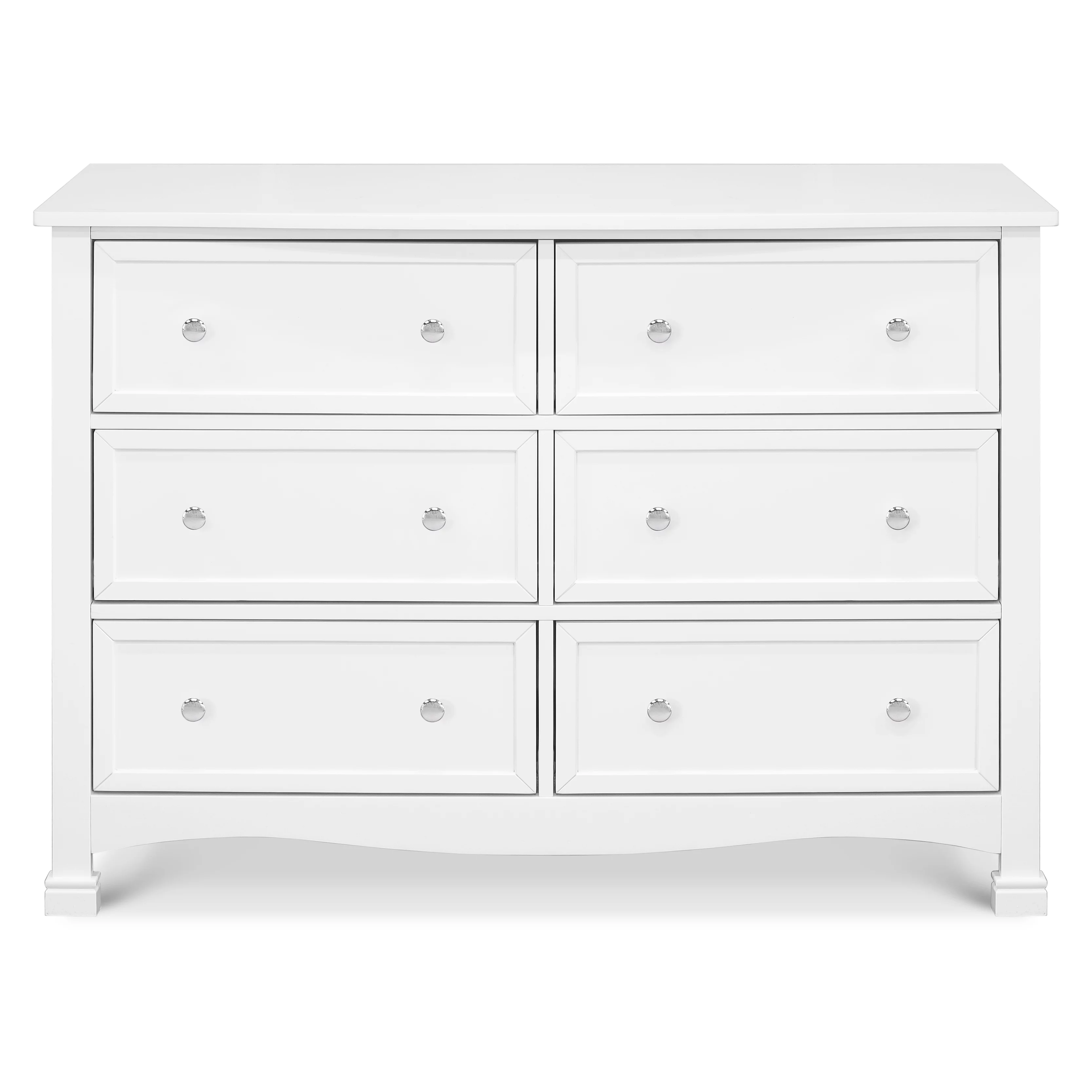 DaVinci Kalani 6 Drawer Double Wide Dresser in White Finish