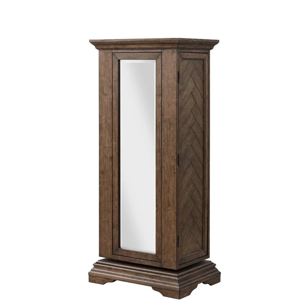 New Classic Furniture Mar Vista Wood Swivel Lingerie Chest in Walnut