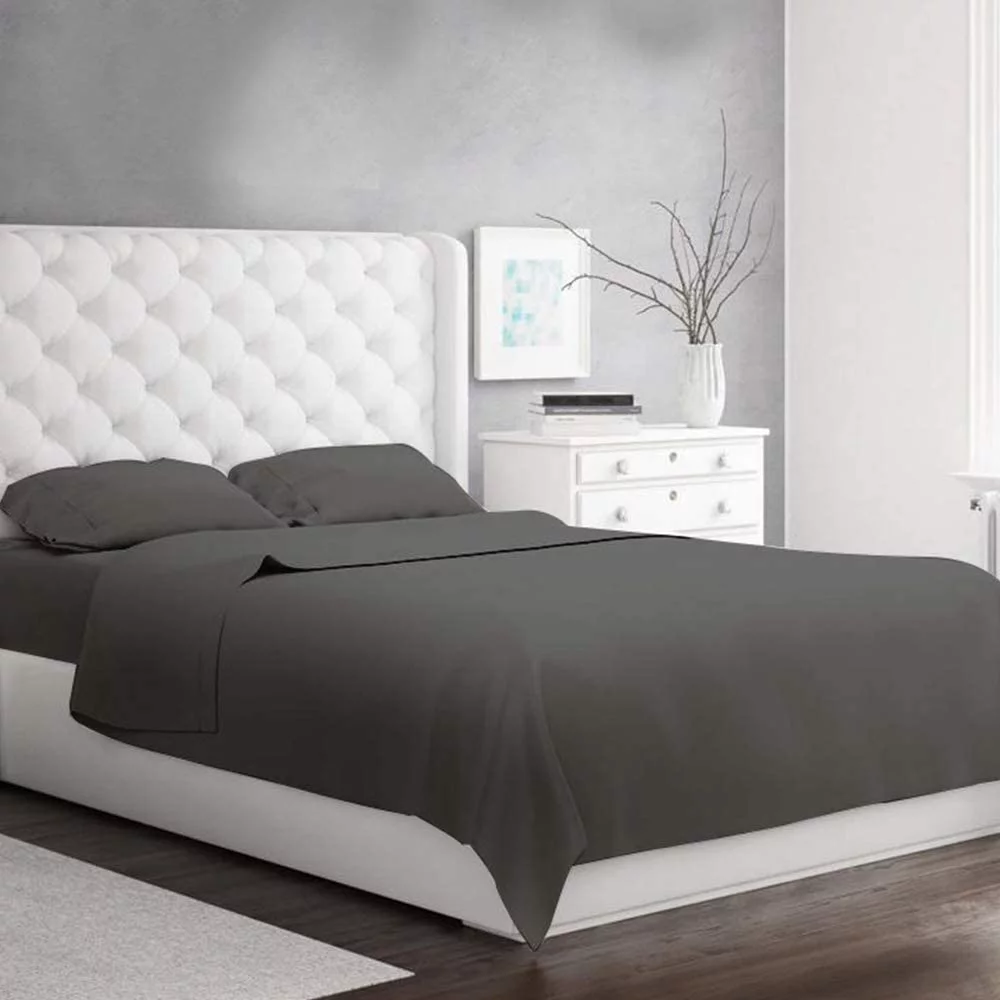 400-Thread Count Bed Sheets Italian Finish 100% Egyptian Cotton 4-PCs - Sheet Set, Fits Mattress Upto 21