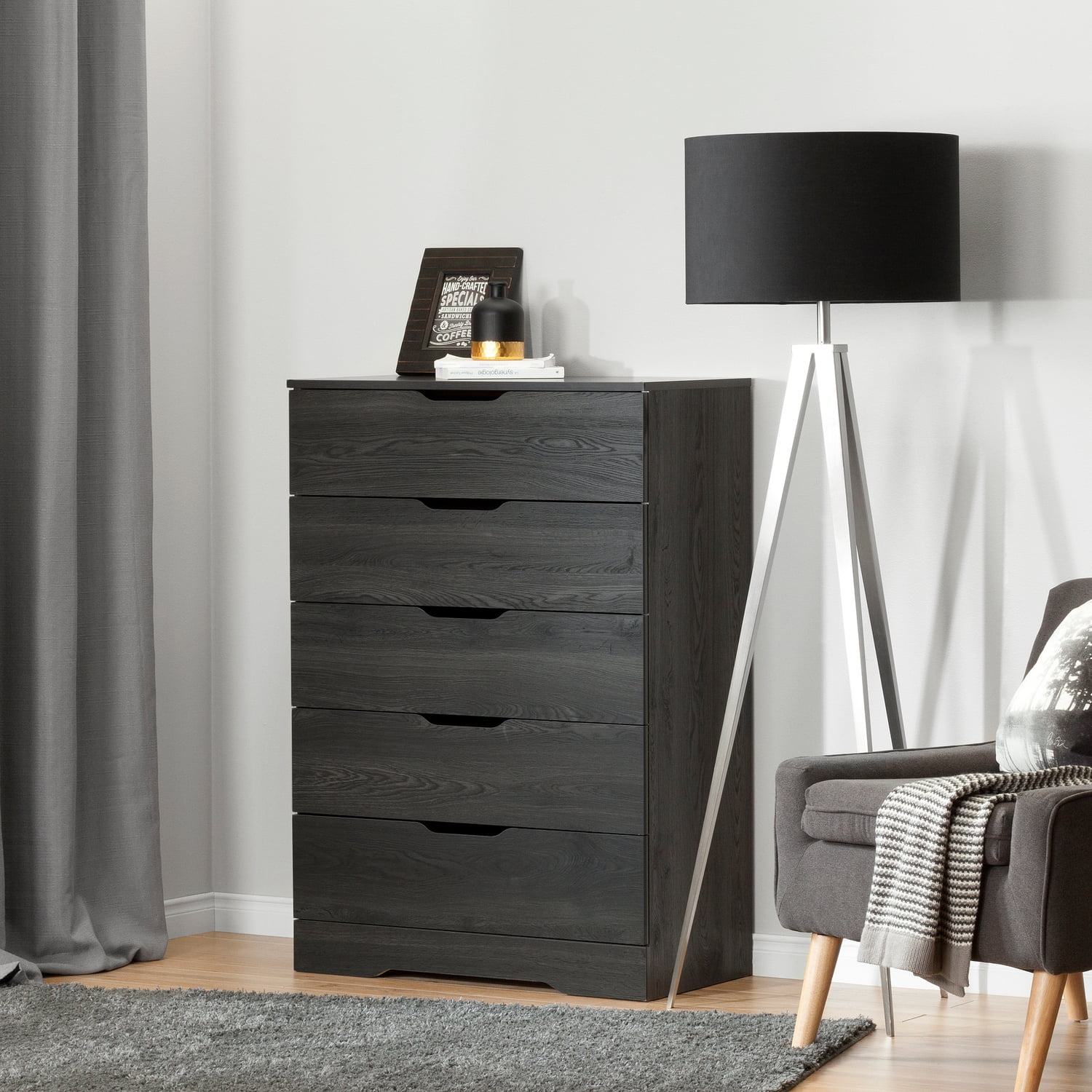 Maykoosh Renaissance Rhapsody 5-Drawer Chest Dresser Weathered Oak