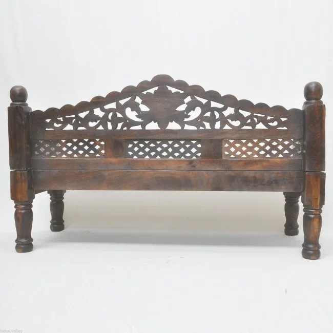 SILAW Hand Carved Daybed Chocolate