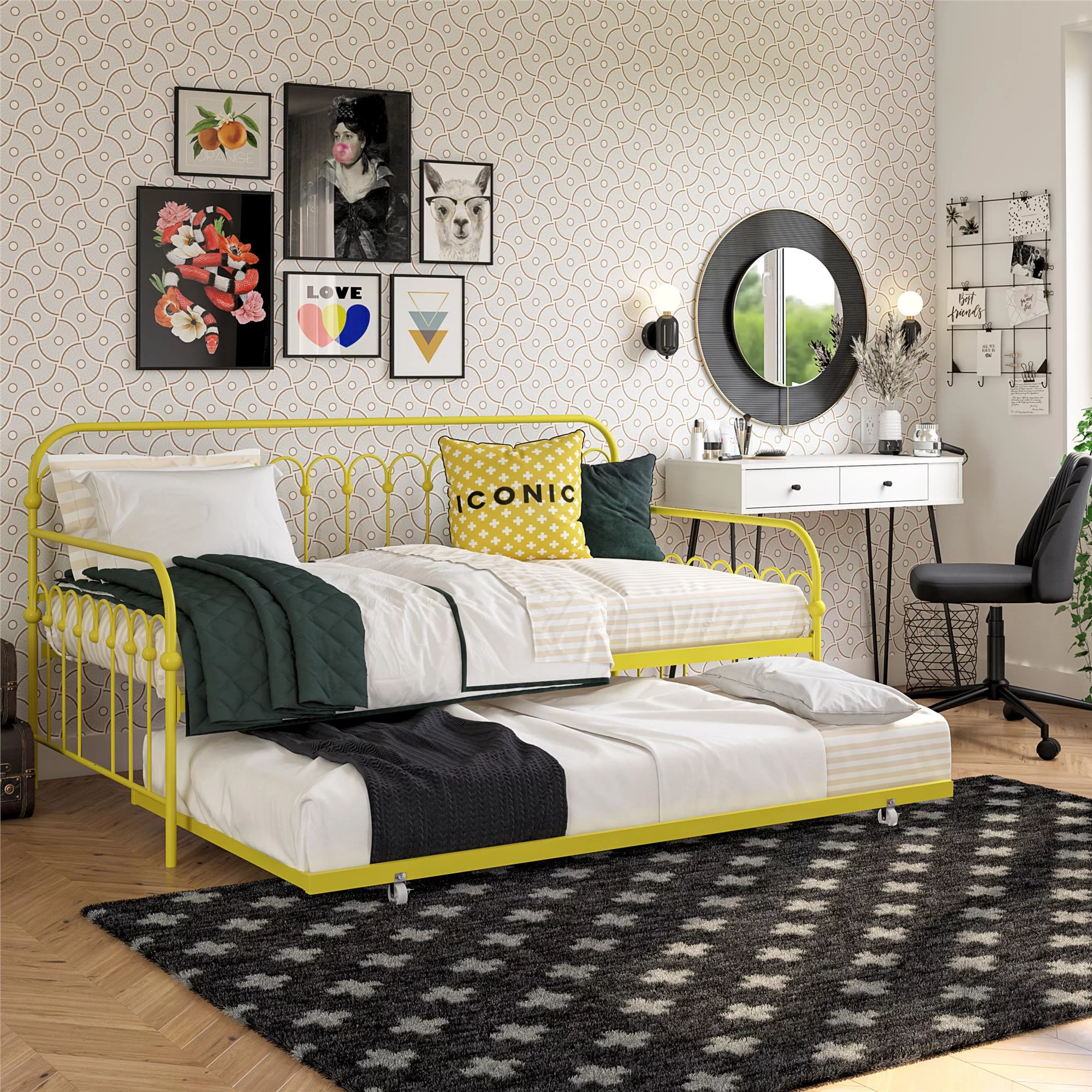 Novogratz Kimberly At Home Vanity with Drawers, White