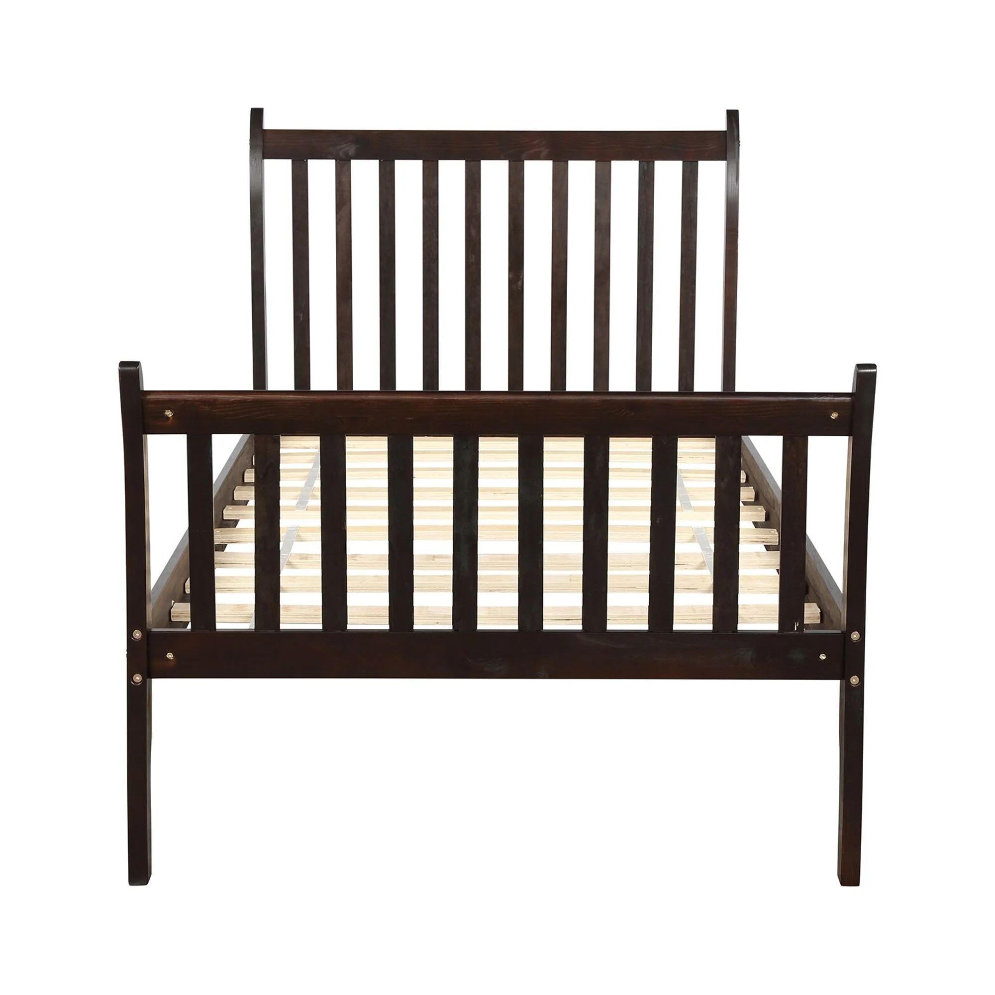 Home Adores Melissa Twin Size Platform Bed Frame Espresso Espresso