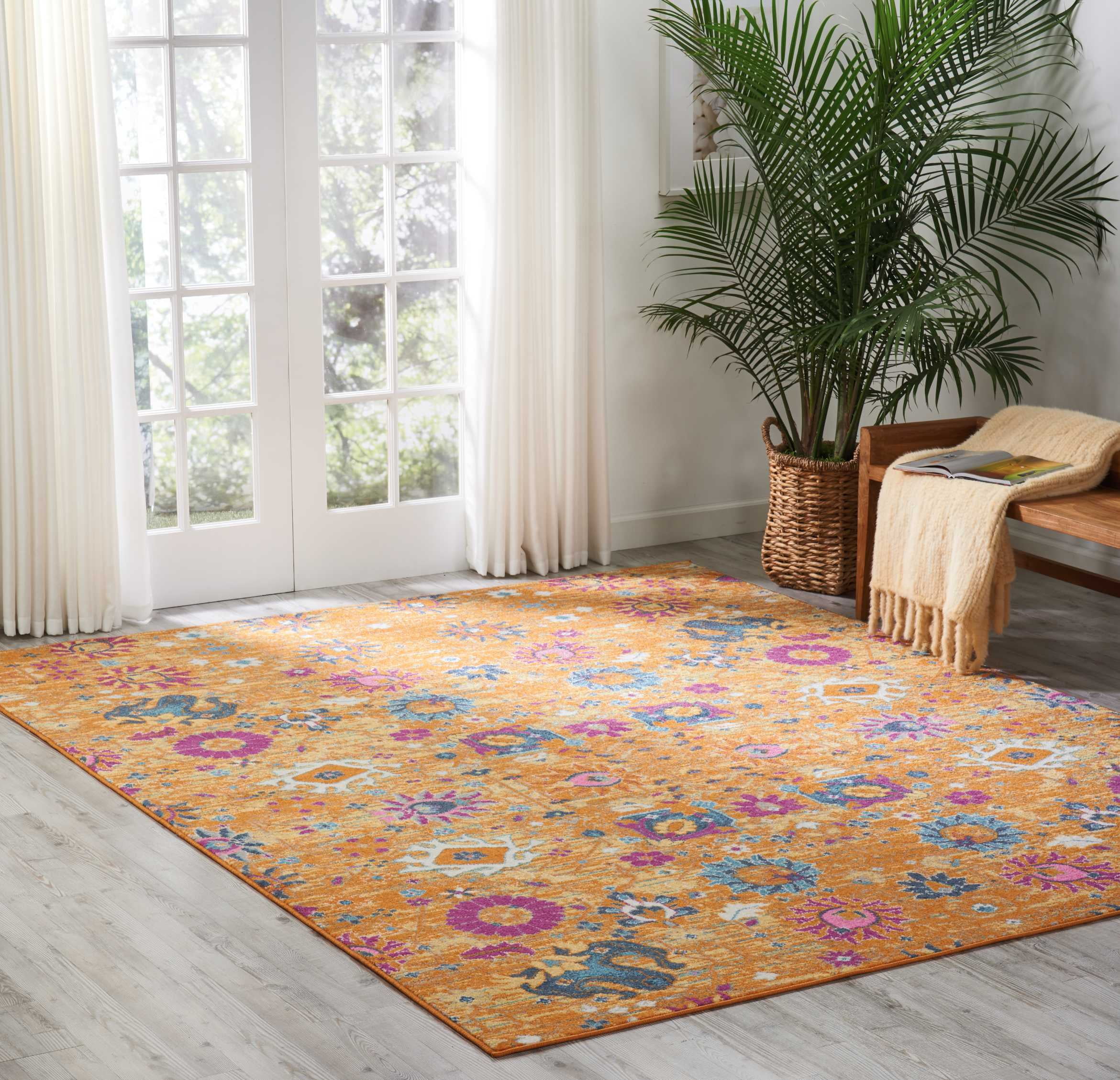 Nourison Passion Floral Sunburst 8' x 10' Area Rug, (8x10)