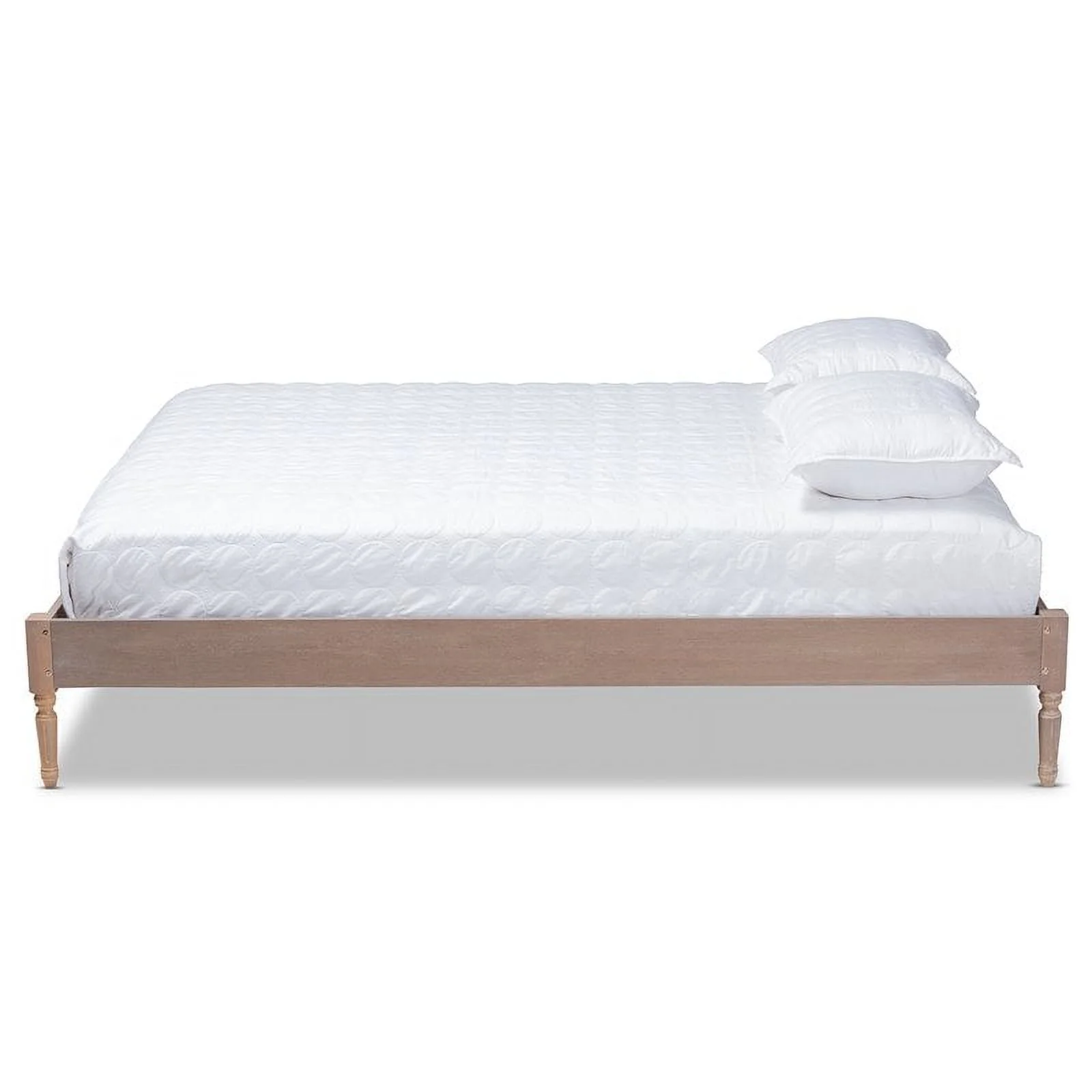 Allora Mid-Century Wood Platform Full Bed in Oak