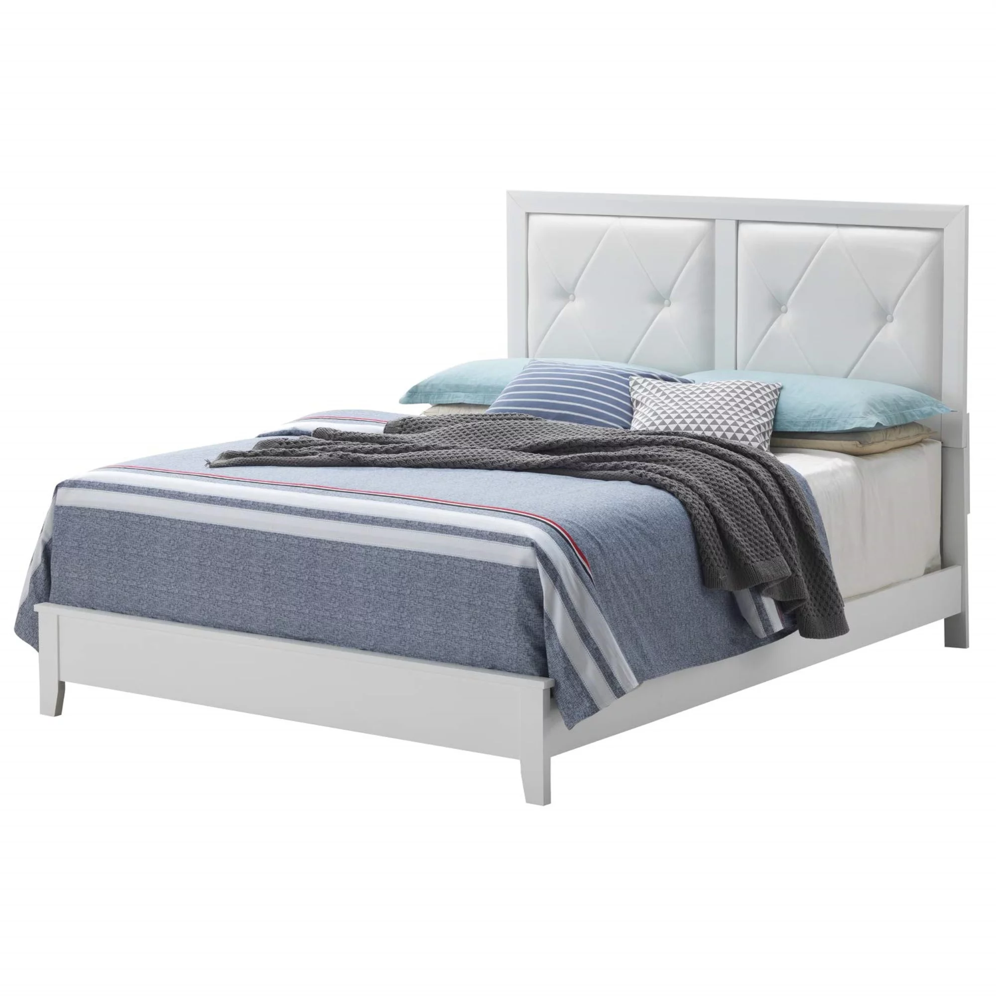 Glory Furniture Primo Queen Panel Bed in White