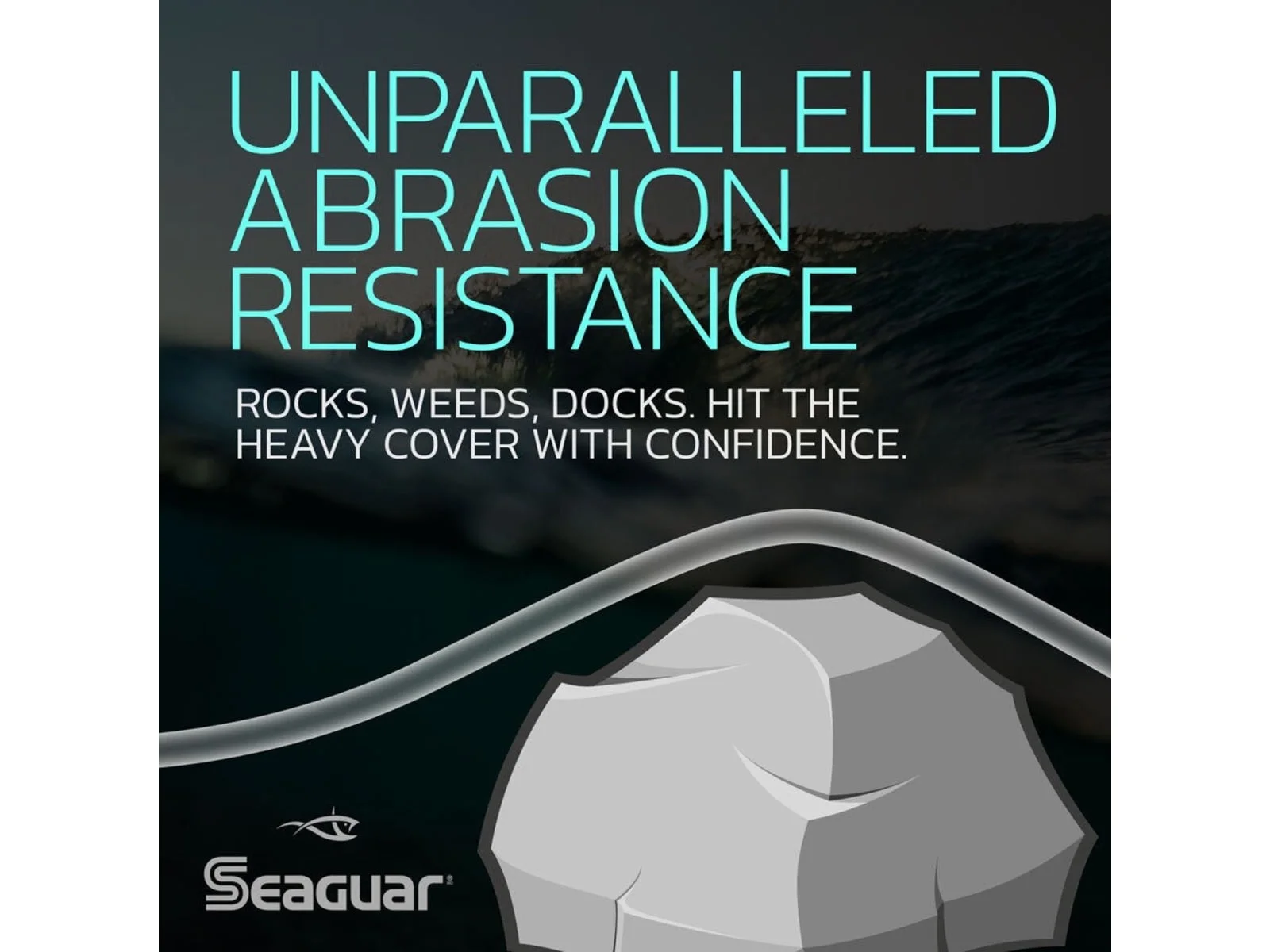 Seaguar AbrazX 100% Fluorocarbon Fishing Line 8lbs, 1000yds Break Strength/Length - 08AX1000