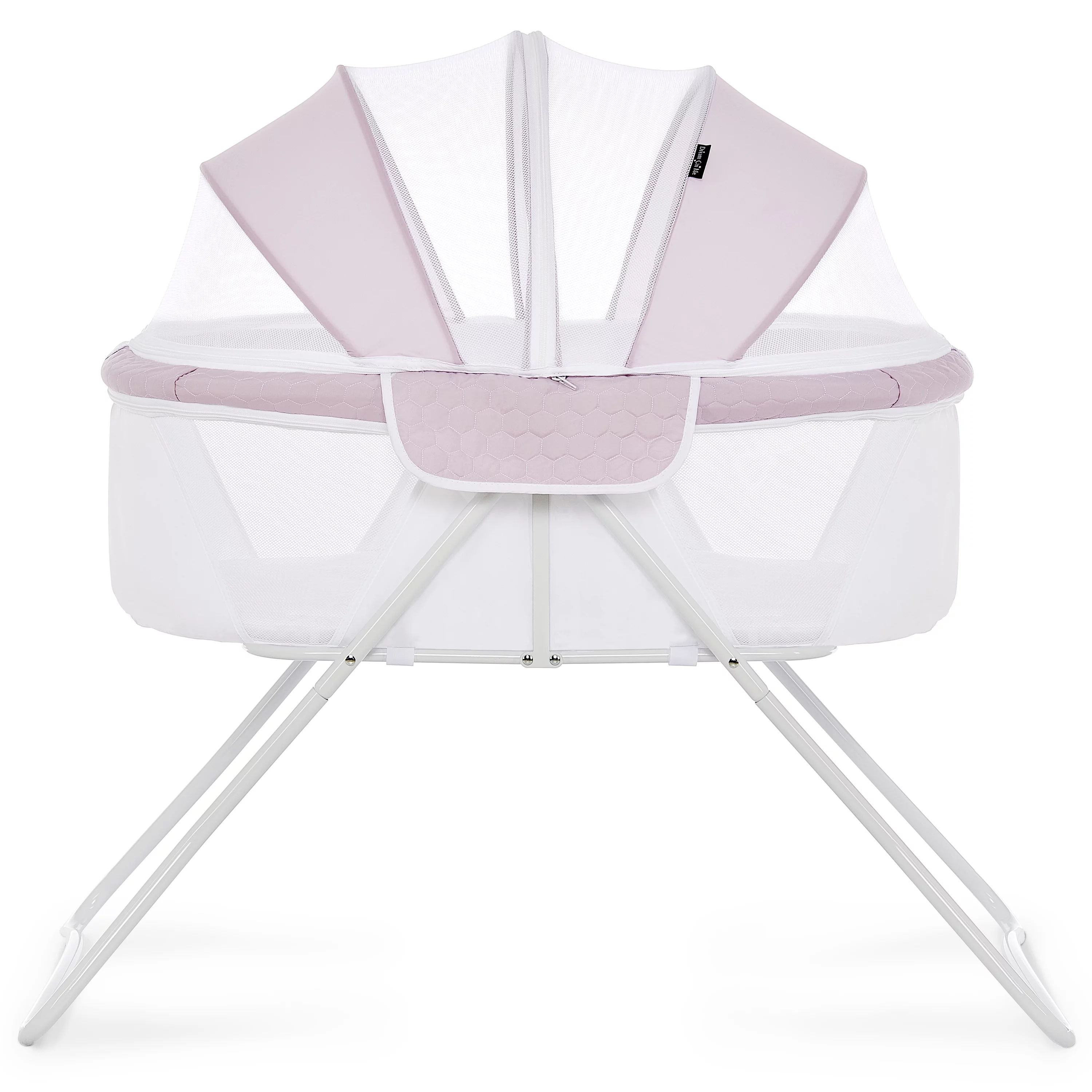 Dream On Me Day Dreamer 2-in-1 Convertible and Portable Bassinet in Lavender, Easy to Fold
