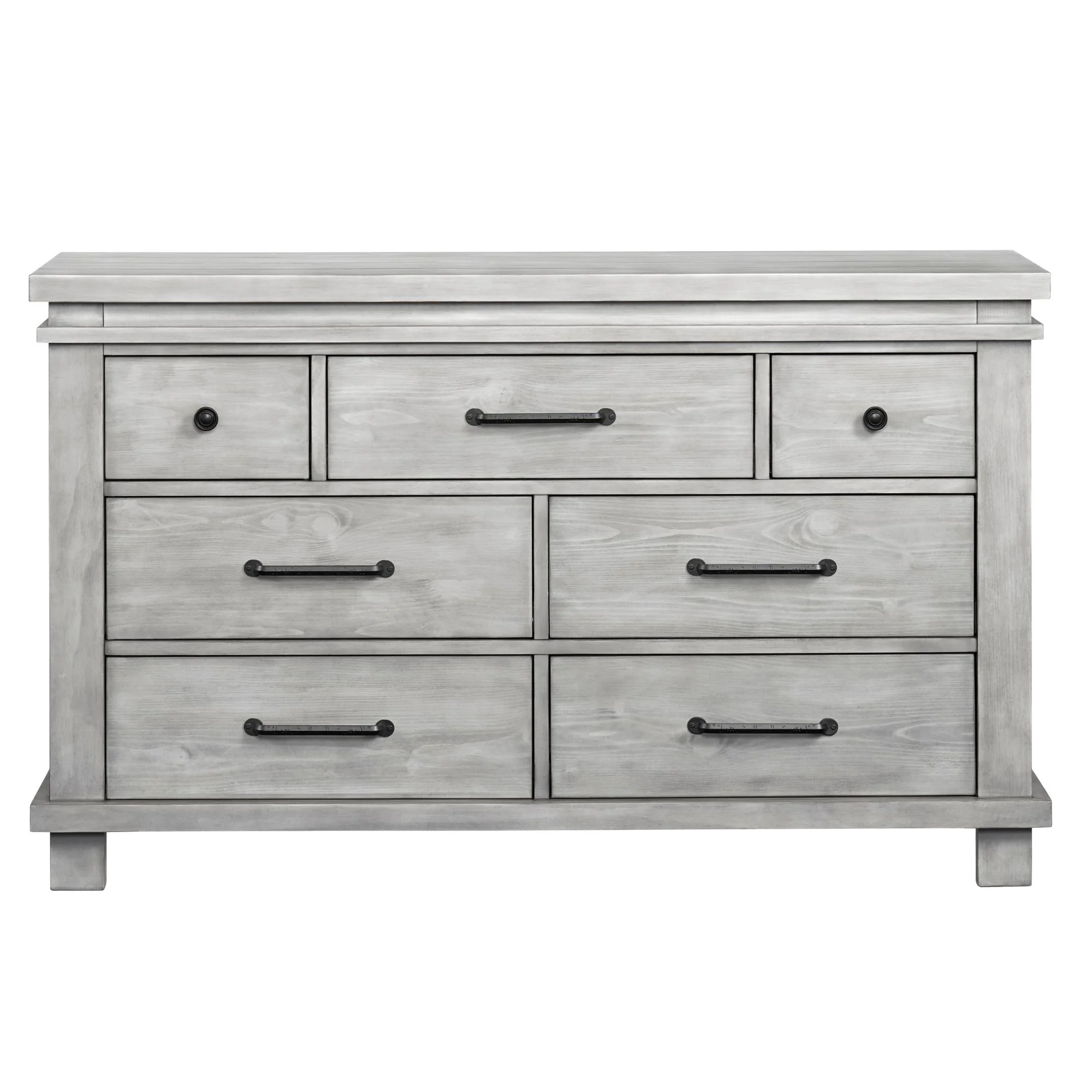 Soho Baby 43037930 Hampton Premium Soft Closing 7-Drawer Dresser, Smooth Stone Wash Finish