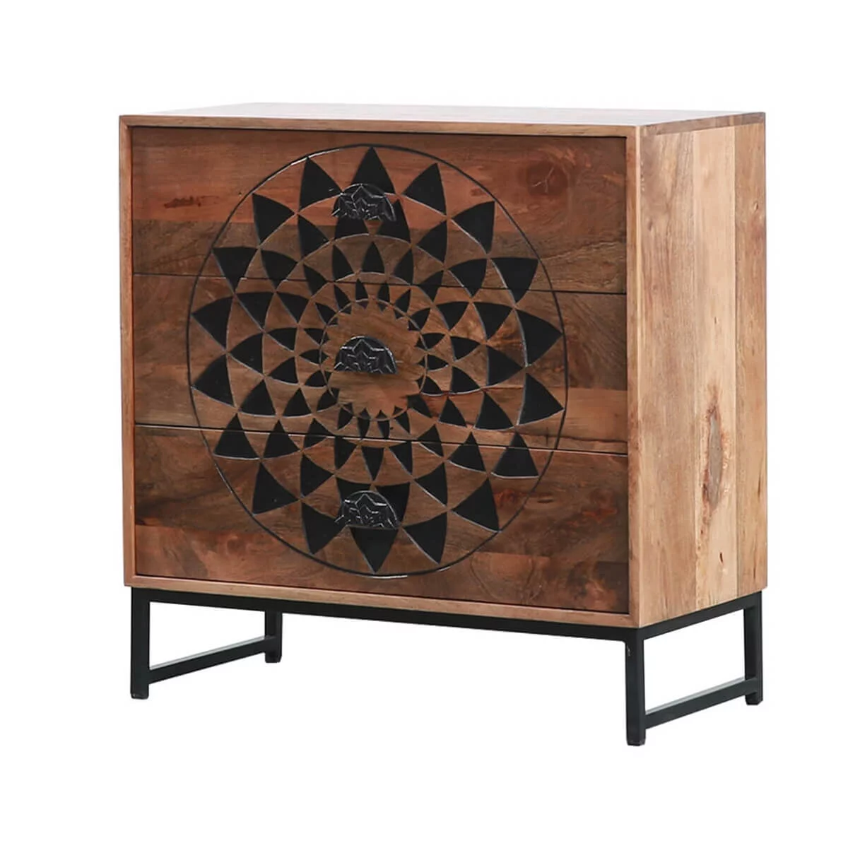 Hermosa Rustic Solid Wood Contemporary 3-Drawer Dresser