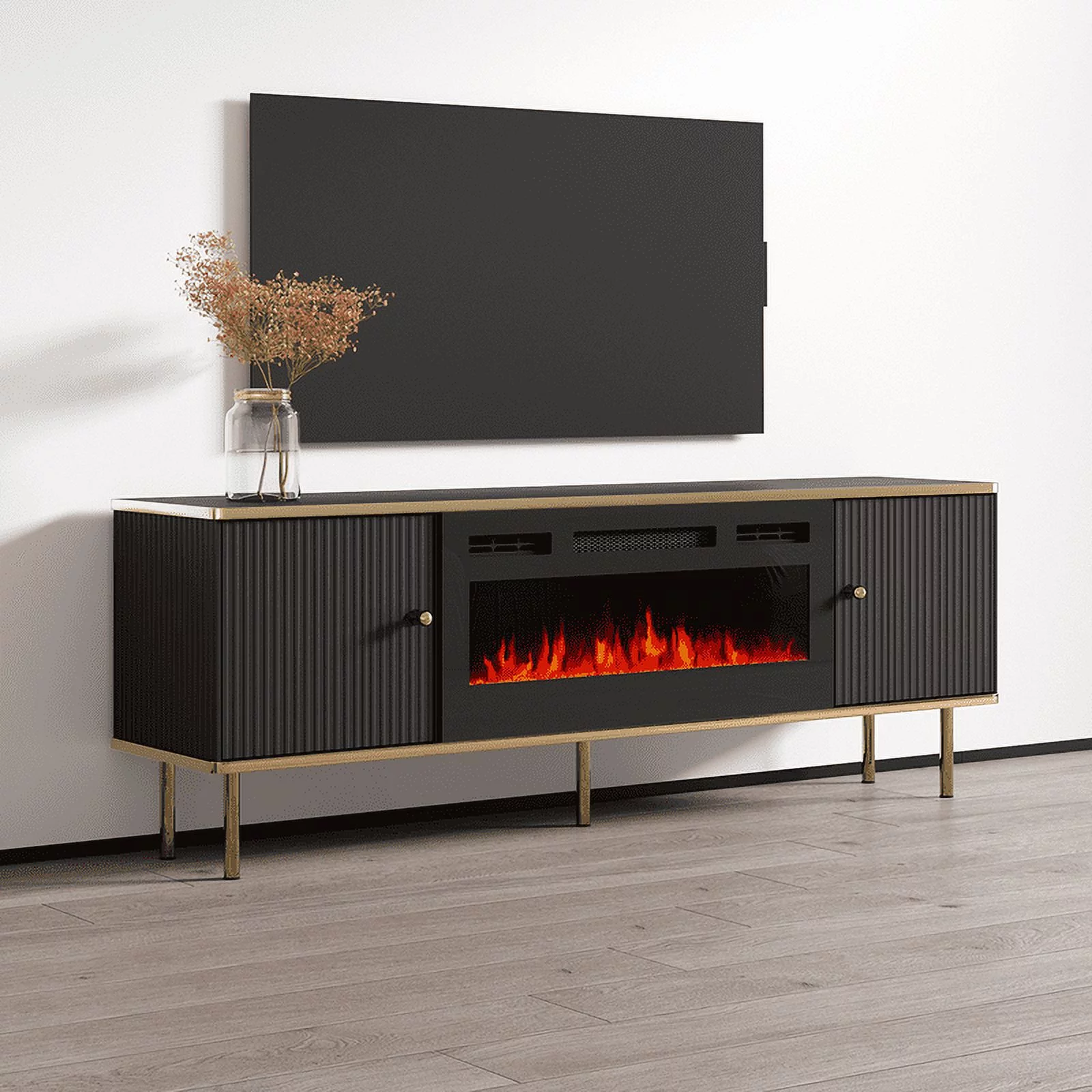 Camelia BL-EF Fireplace TV Stand for TVs up to 70