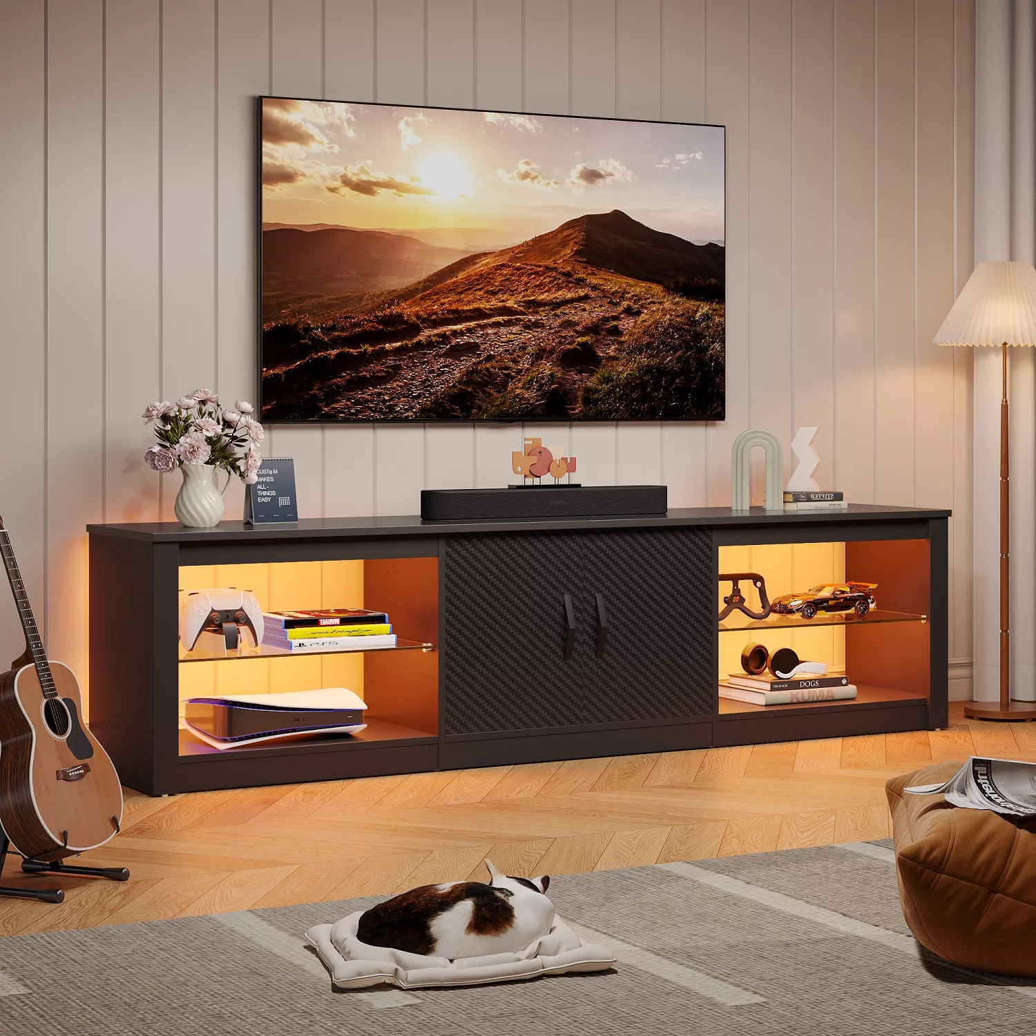 Bestier LED TV Stand for TVs up to 75