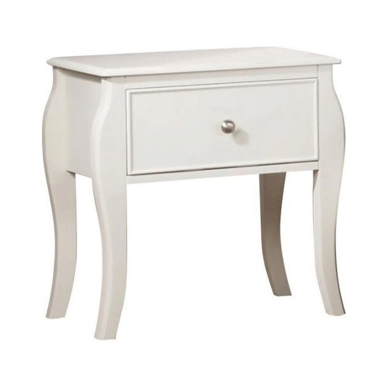 3 Piece Kids Bedroom Set with Pink Canopy Bed and (Set of 2) Night Stands in White