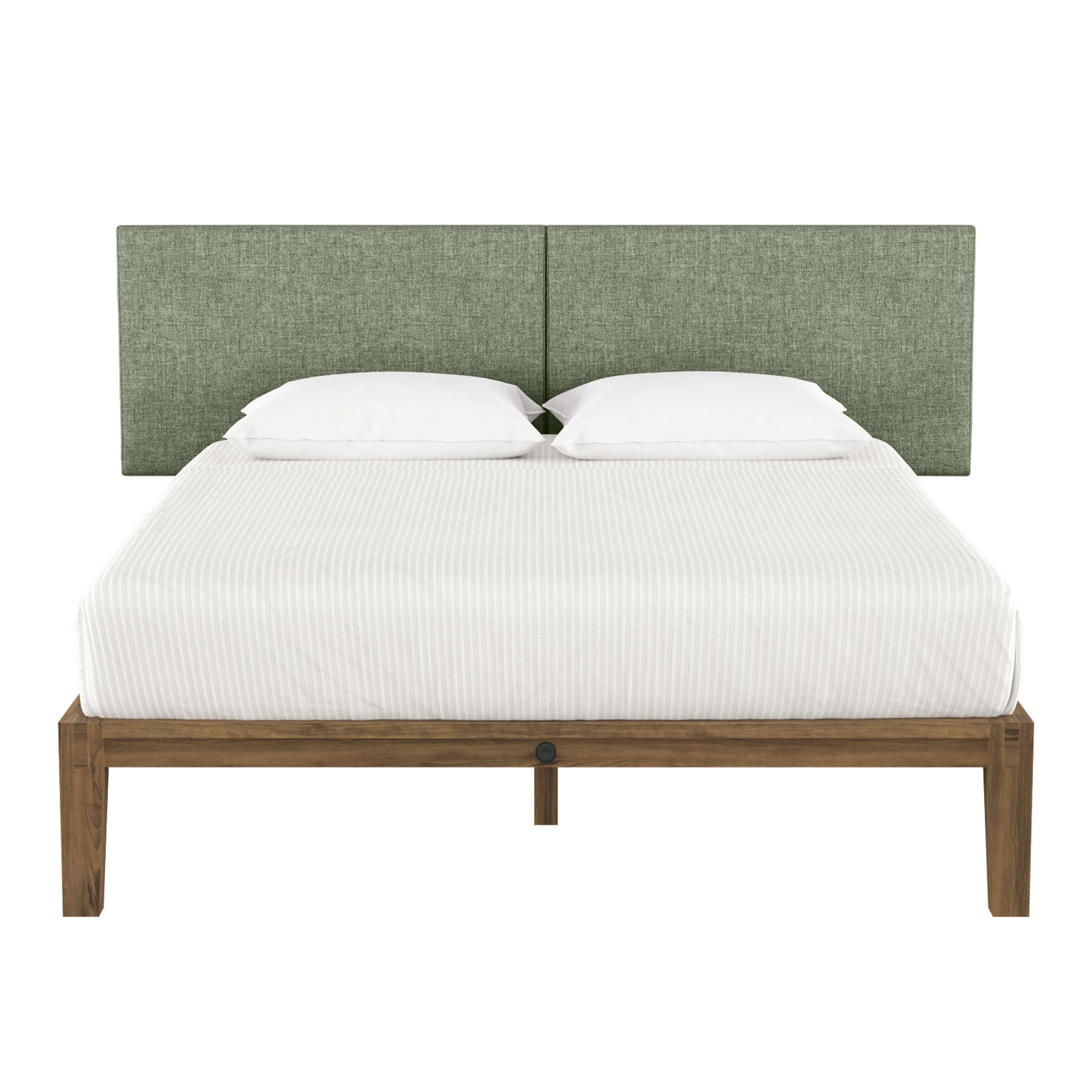 Jaxx Panelist Padded Headboard - Set of 2 Wall Panels Microvelvet Cypress Green - King