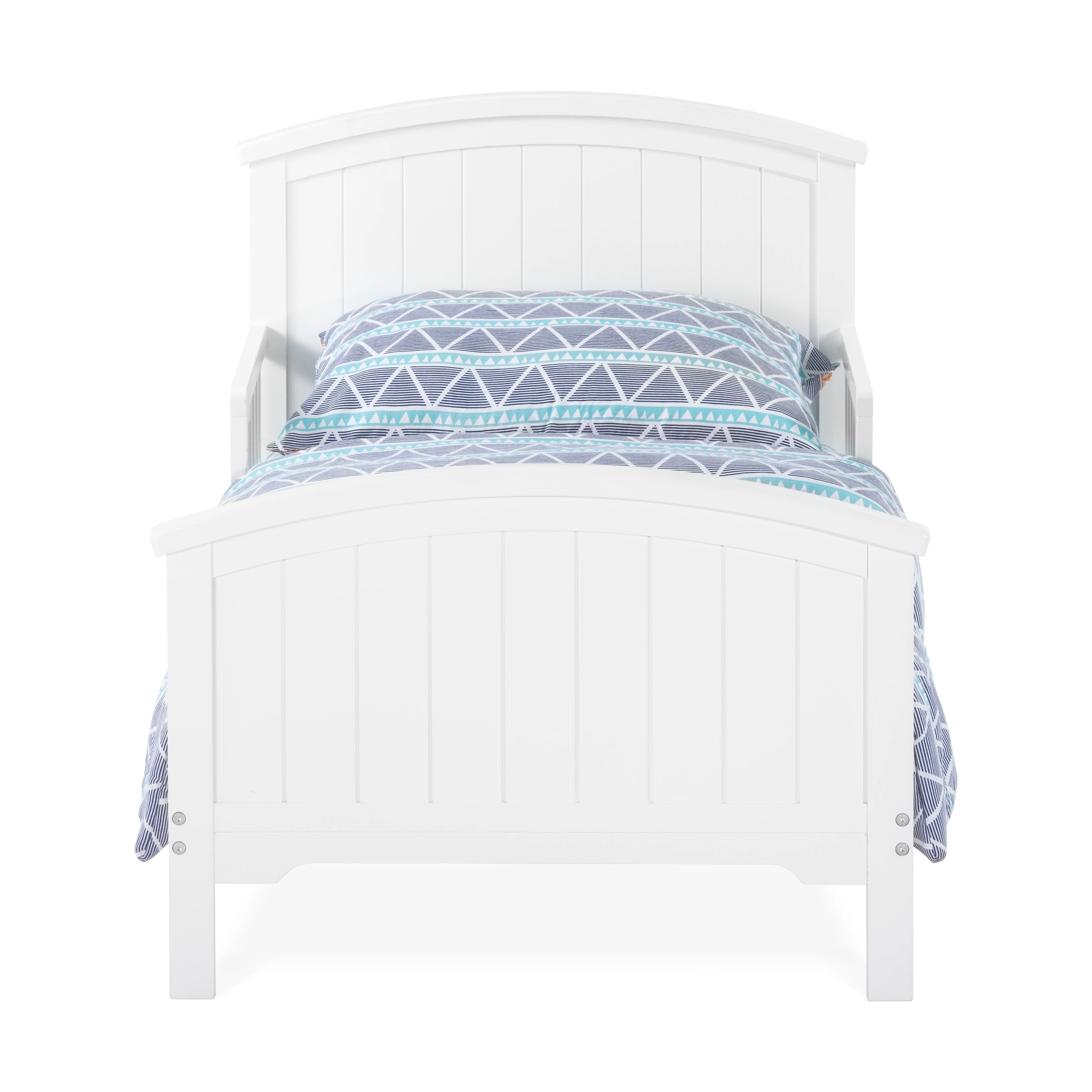 Forever Eclectic Hampton Toddler Bed with Rails, Matte White