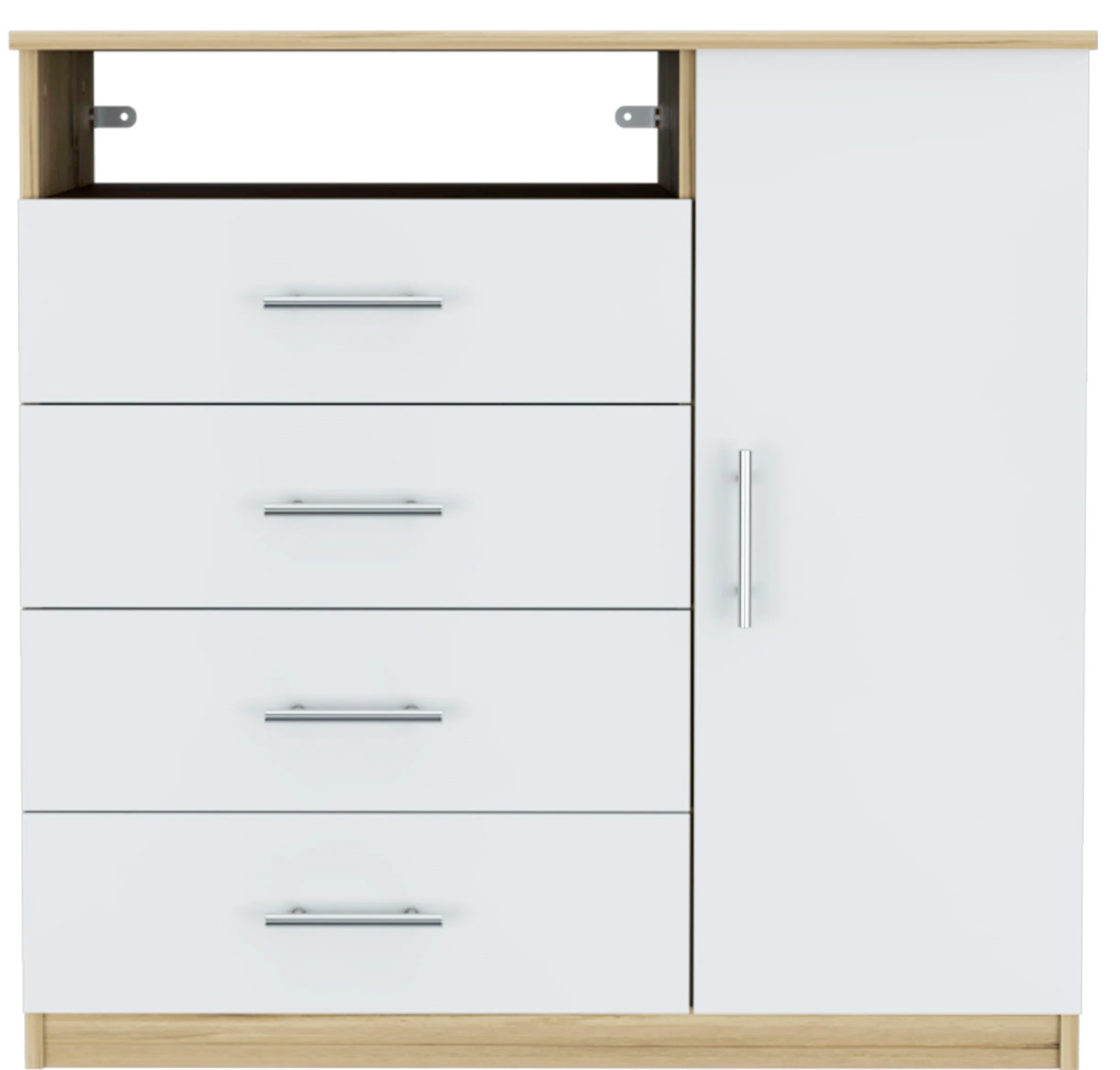 CoSoTower Dresser Beaufort, Bedroom, Light Oak / White
