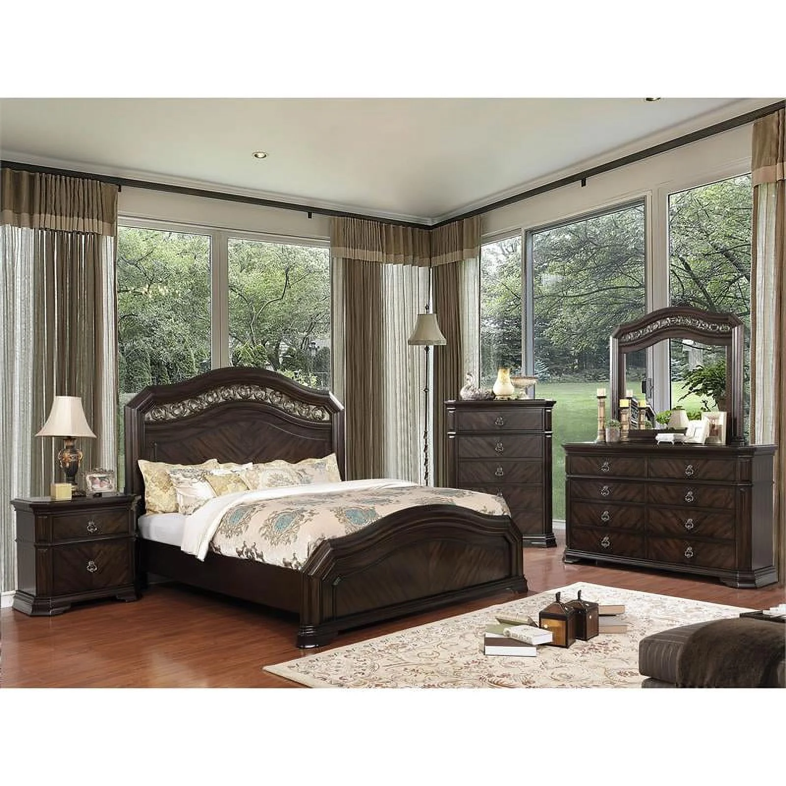 Furniture of America Kaylani Traditional Wood 8-Drawer Dresser in Espresso