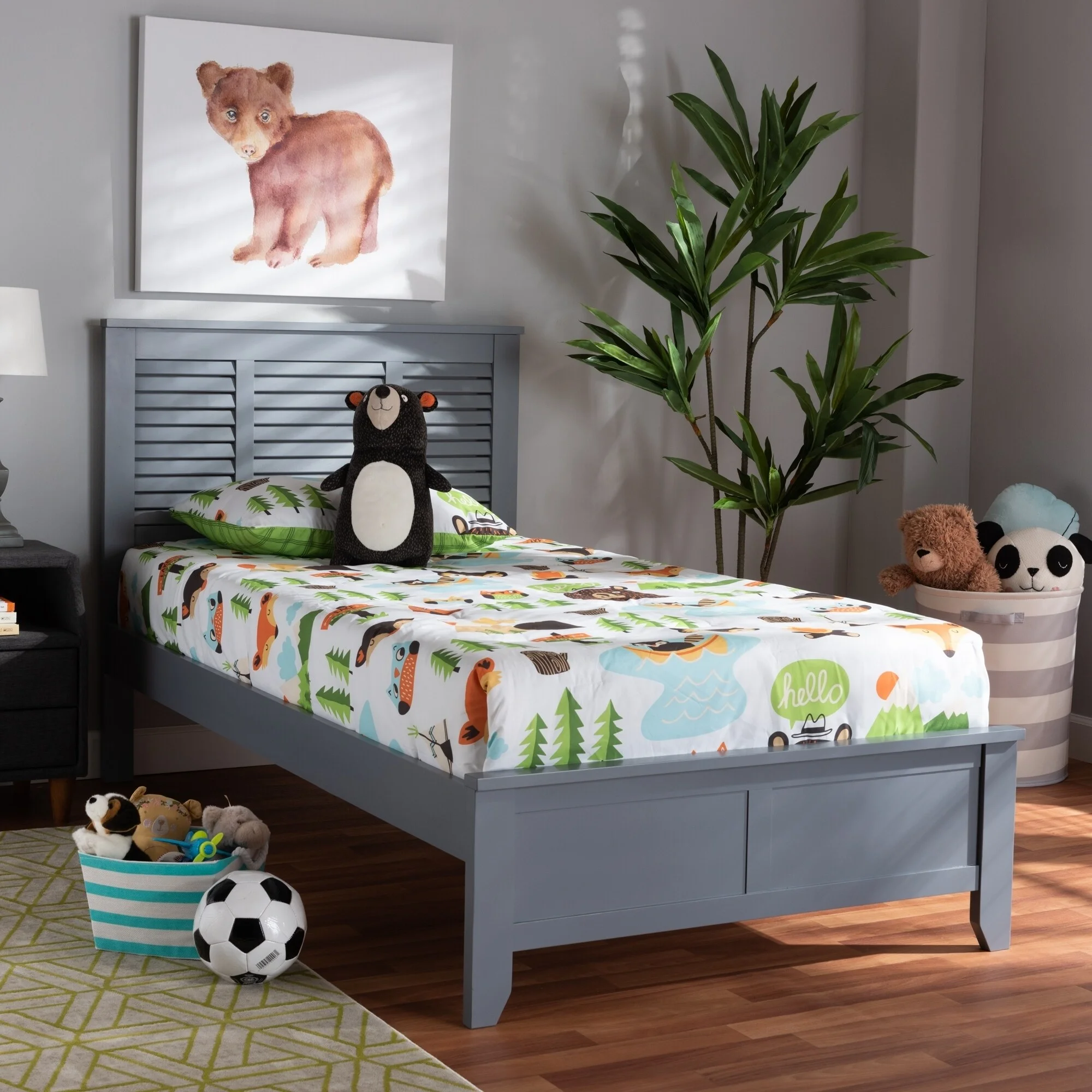 Baxton Studio Adela Modern and Contemporary Wood Platform Bed Full