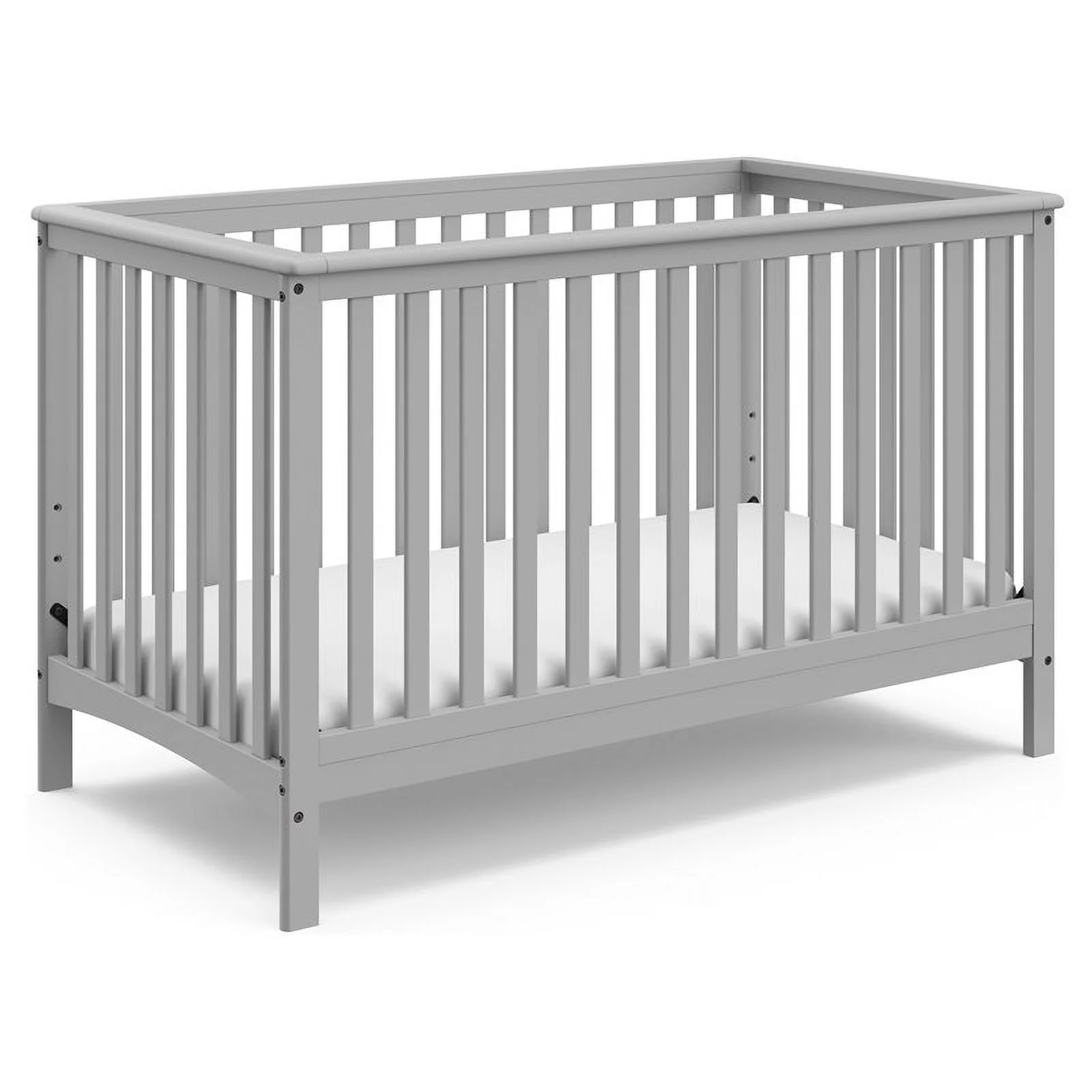 Home Square 2-Piece Set with Crib & 4-Drawer Chest in Pebble Gray