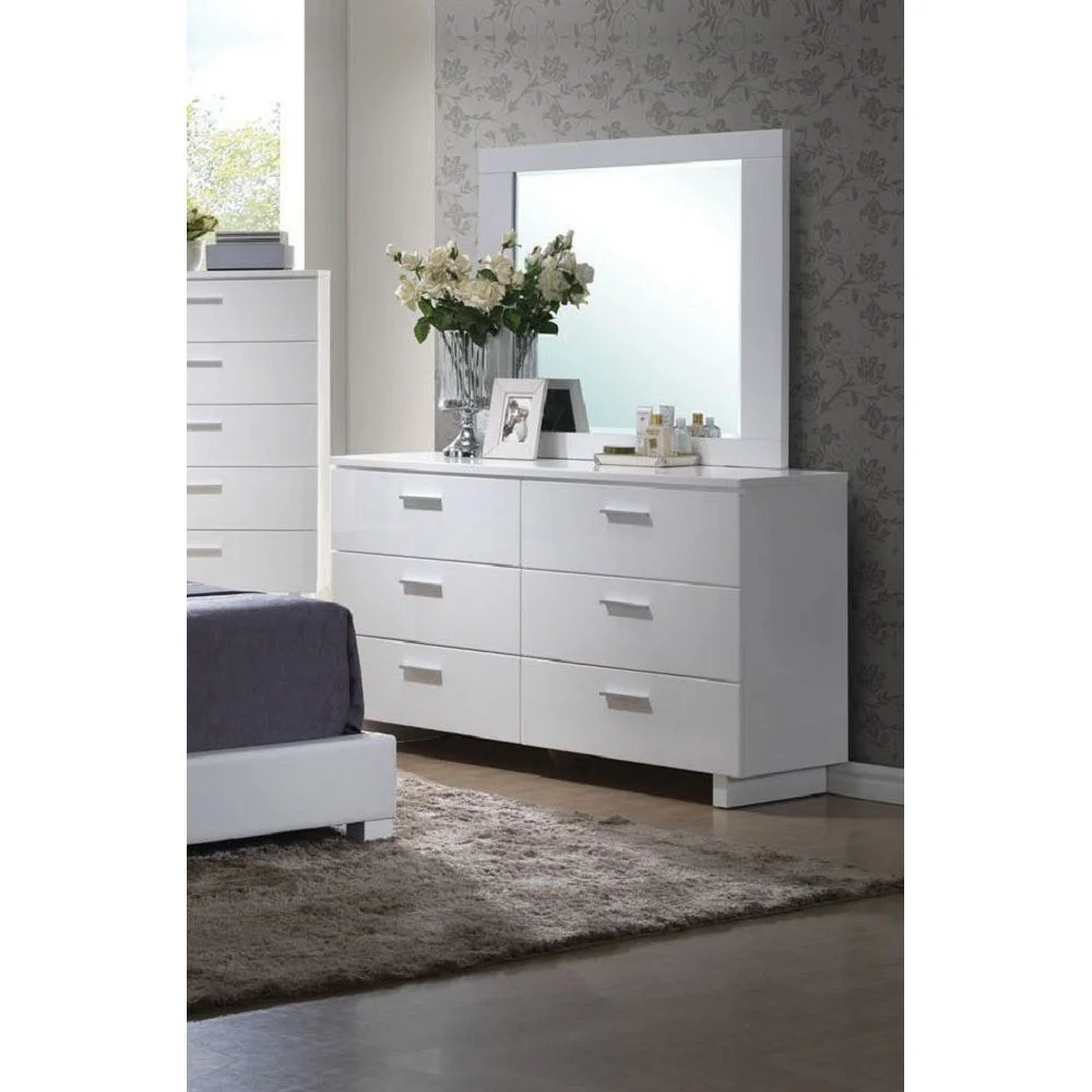 ACME Lorimar 6 Drawer Dresser in White