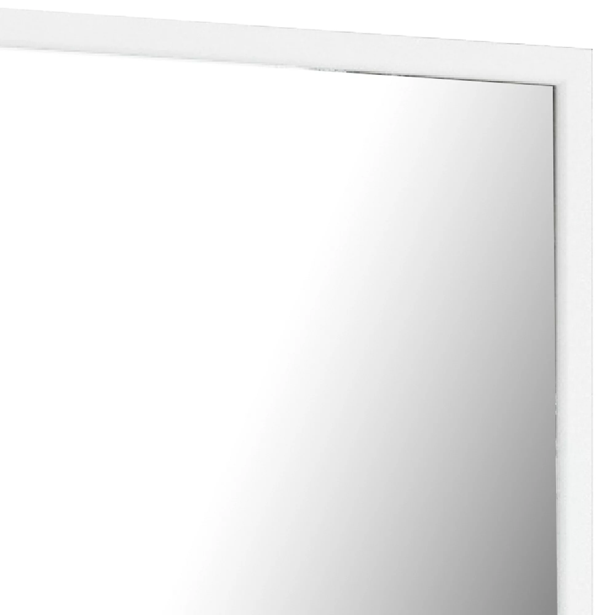 Noe 40 Inch Modern Mirror, Wood Frame, Portrait, Matte, White