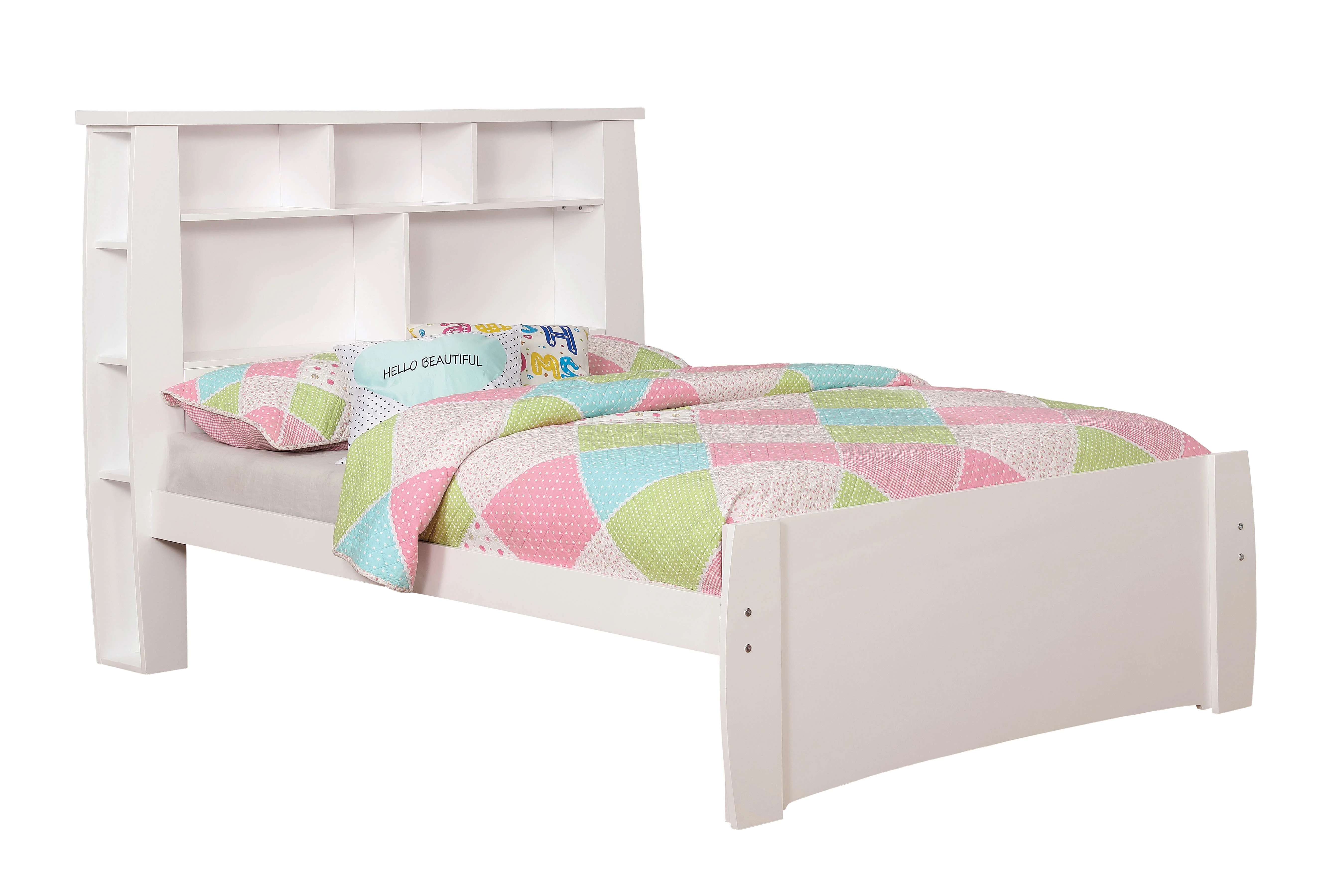 Furniture of America Lucio Transitional Wood Platform Bed, Full, White