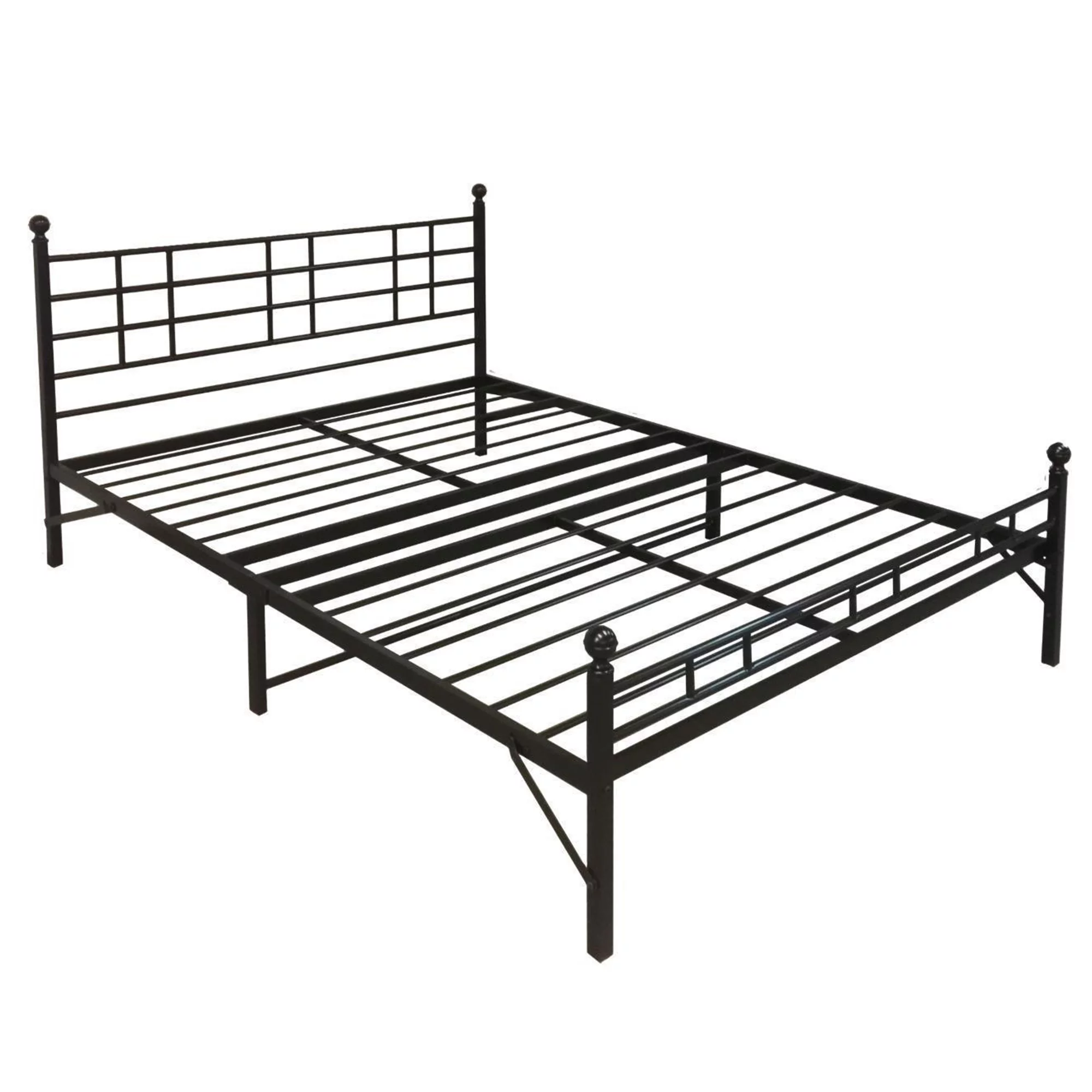 Mellow Easy Set-Up Steel Platform Bed with Headboard, Twin-XL
