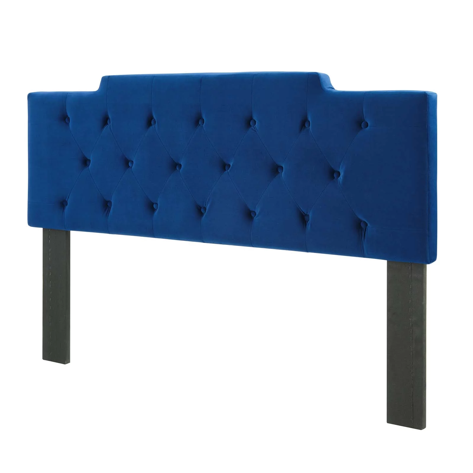 Tufted Headboard, Full Queen Size, Velvet, Blue Navy, Modern Contemporary Urban Design, Bedroom Master Guest Suite