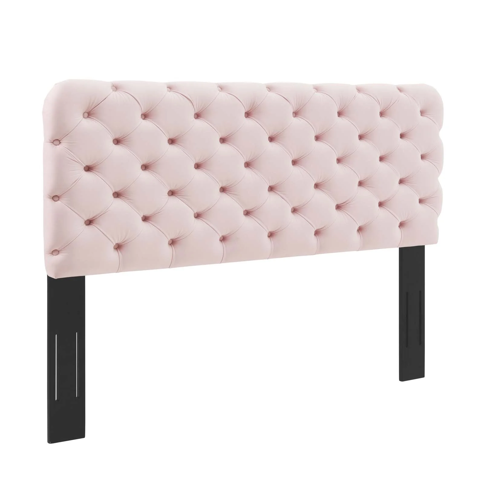 Modway Lizzy Tufted Full/Queen Performance Velvet Headboard in Pink