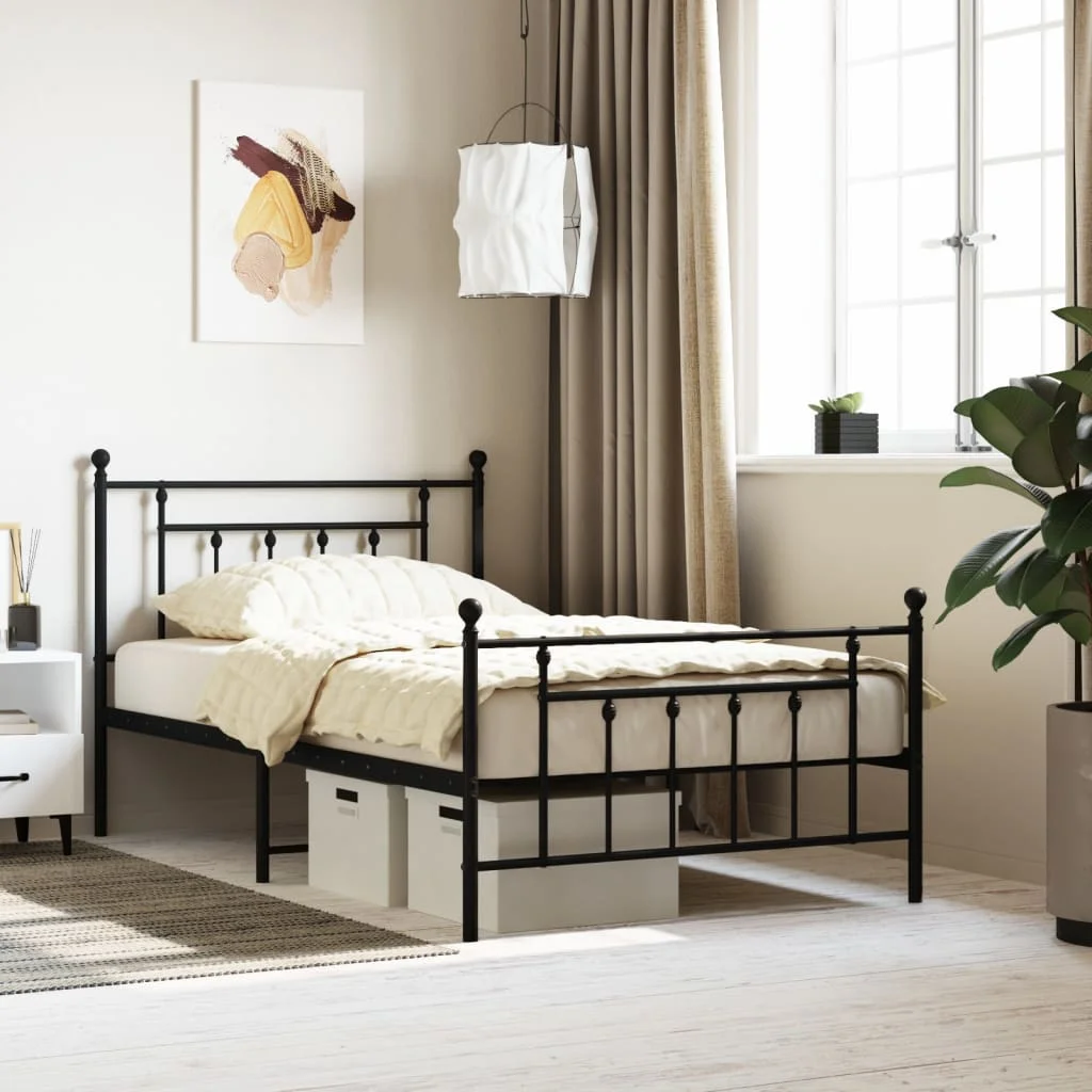 OWSOO Metal Bed Frame with Headboard and Footboard, Timeless Design, Sturdy Construction, Perfect for Your Bedroom