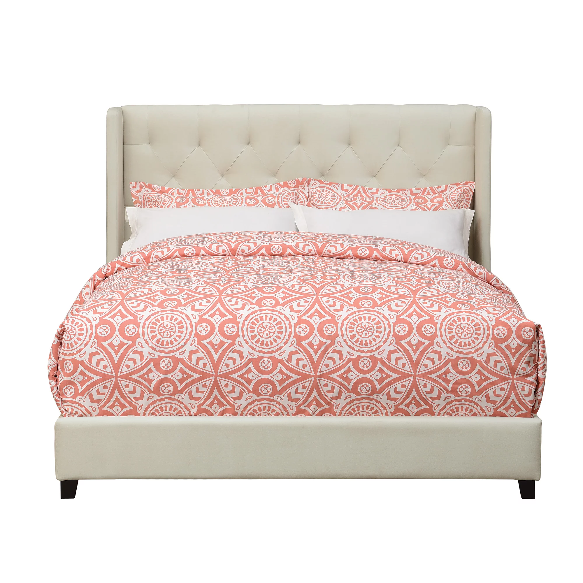 Picket House Furnishings Sedona Upholstered Tufted Queen Platform Bed