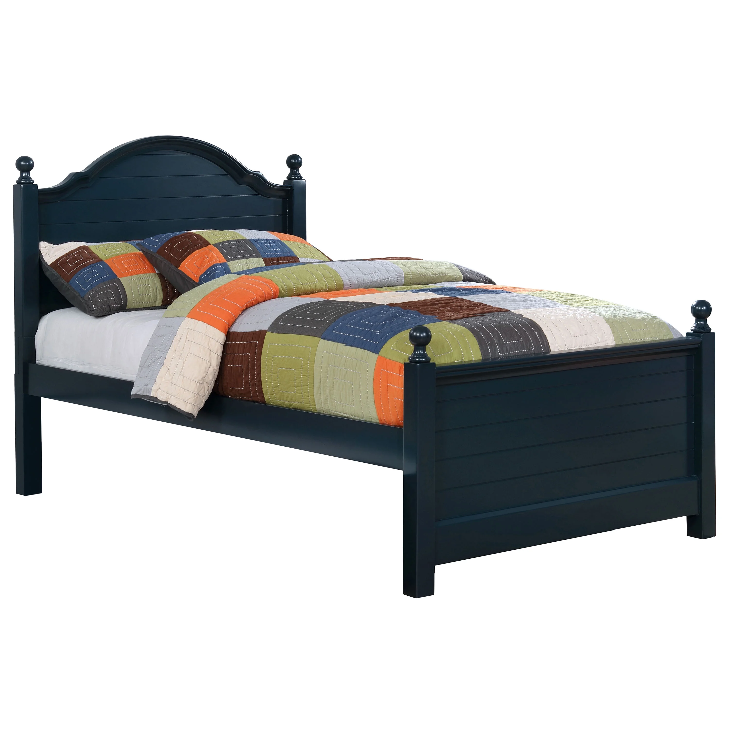 Furniture of America Taylor Transitional Wood Platform Bed, Twin, Blue