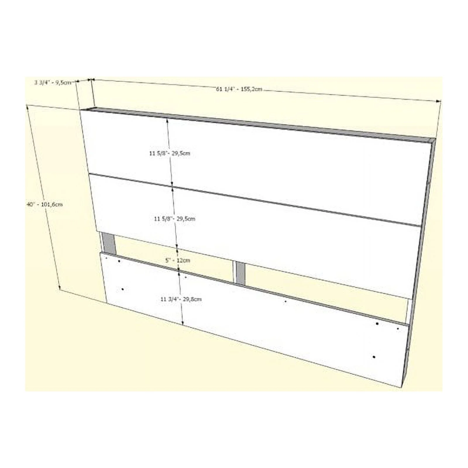Atlin Designs Contemporary Queen Size Headboard Truffle in Mahogany