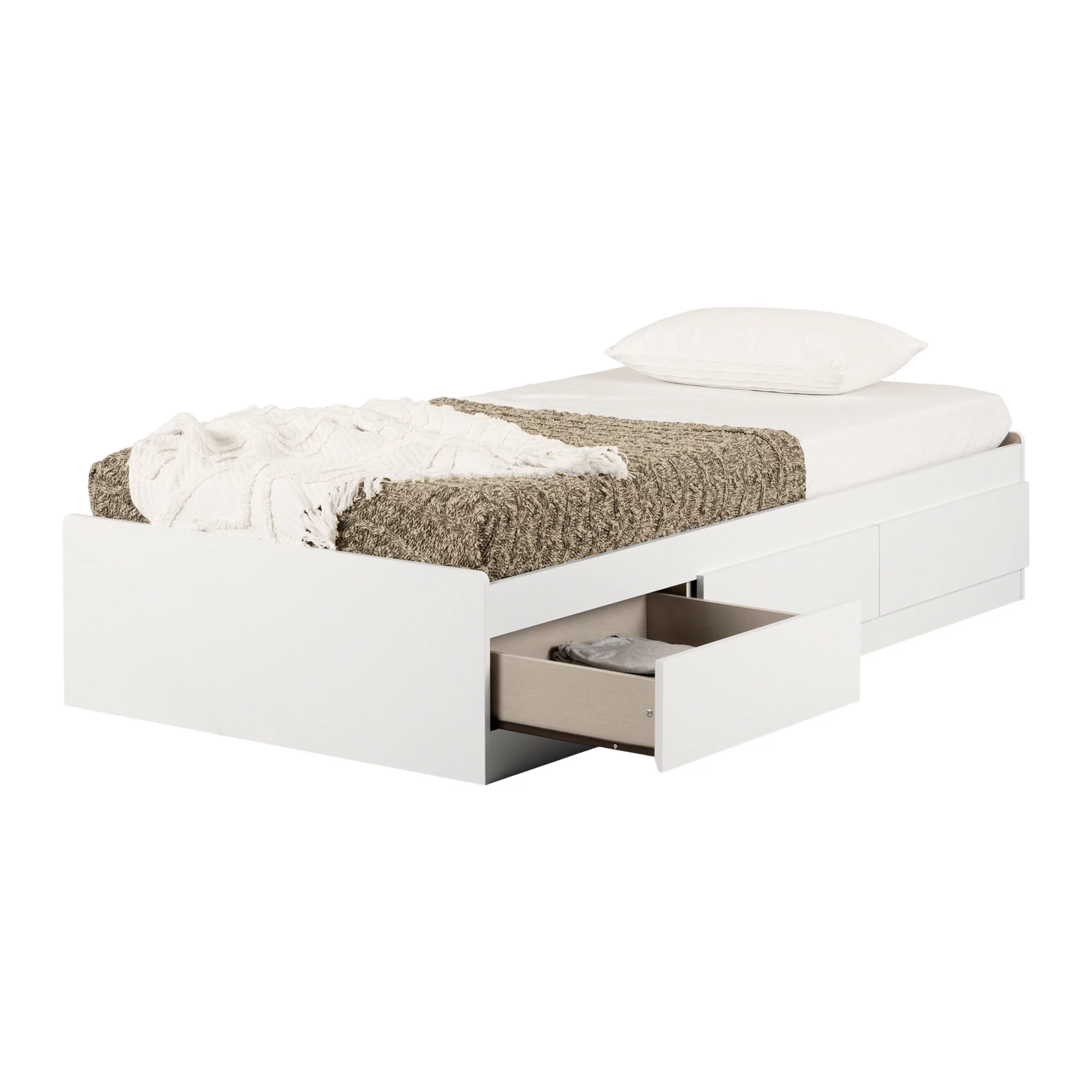 South Shore Gramercy, Contemporary Bed, Twin White