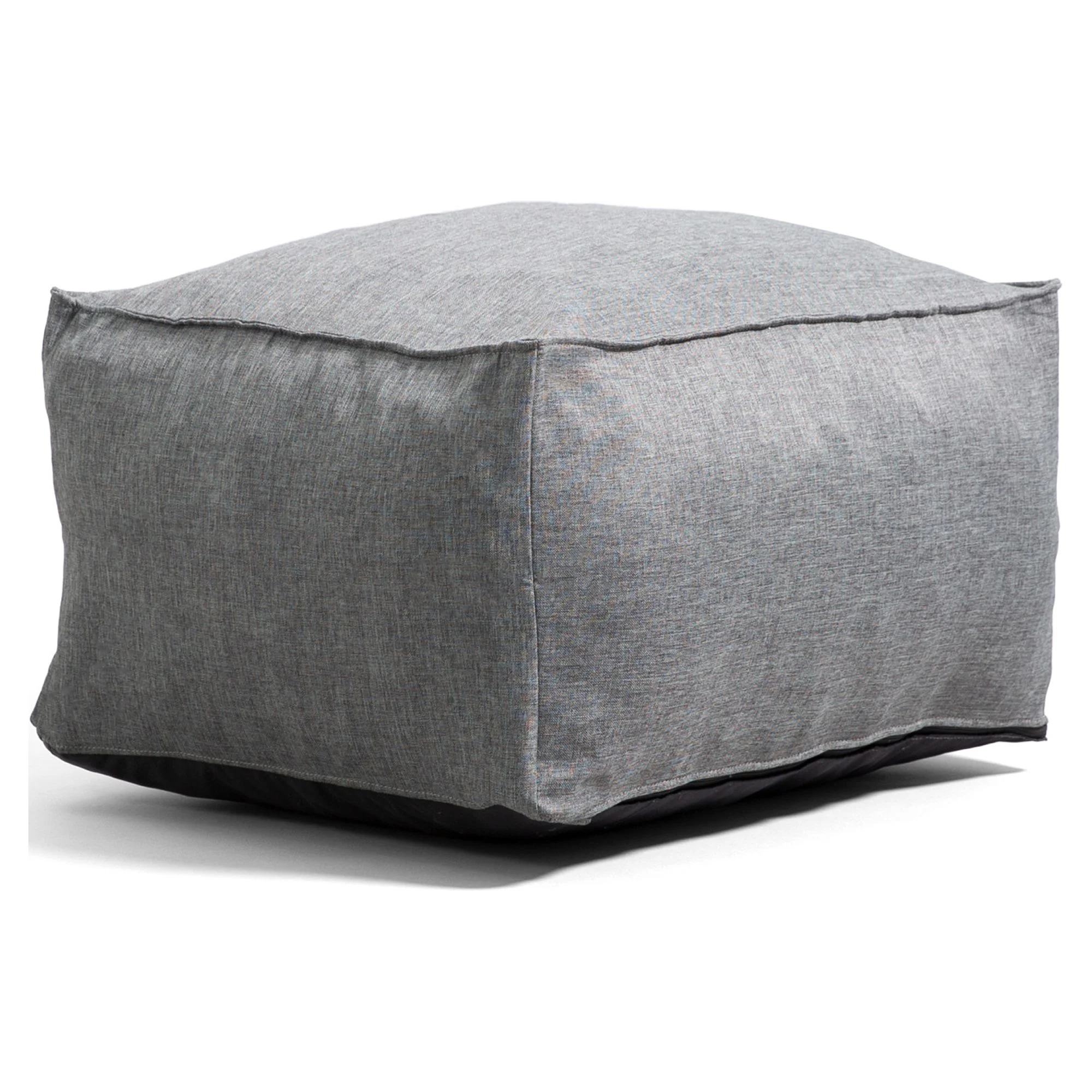 Big Joe Imperial Lounger Ottoman Foam Filled Bean Bag with Removable Cover, Gray Union, Durable Woven Polyester, 2 feet
