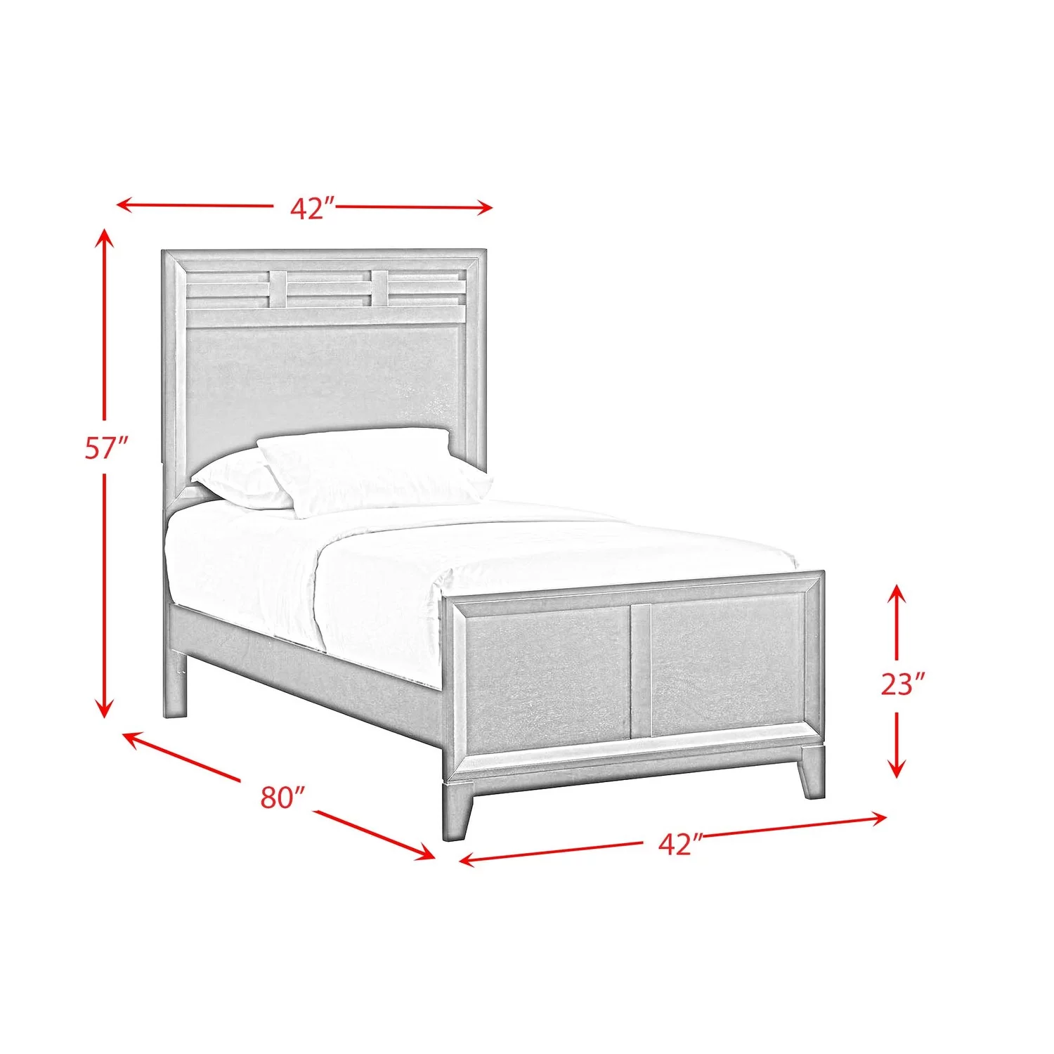 Picket House Furnishings Warren Twin Panel 3PC Wood Bedroom Set in Merlot