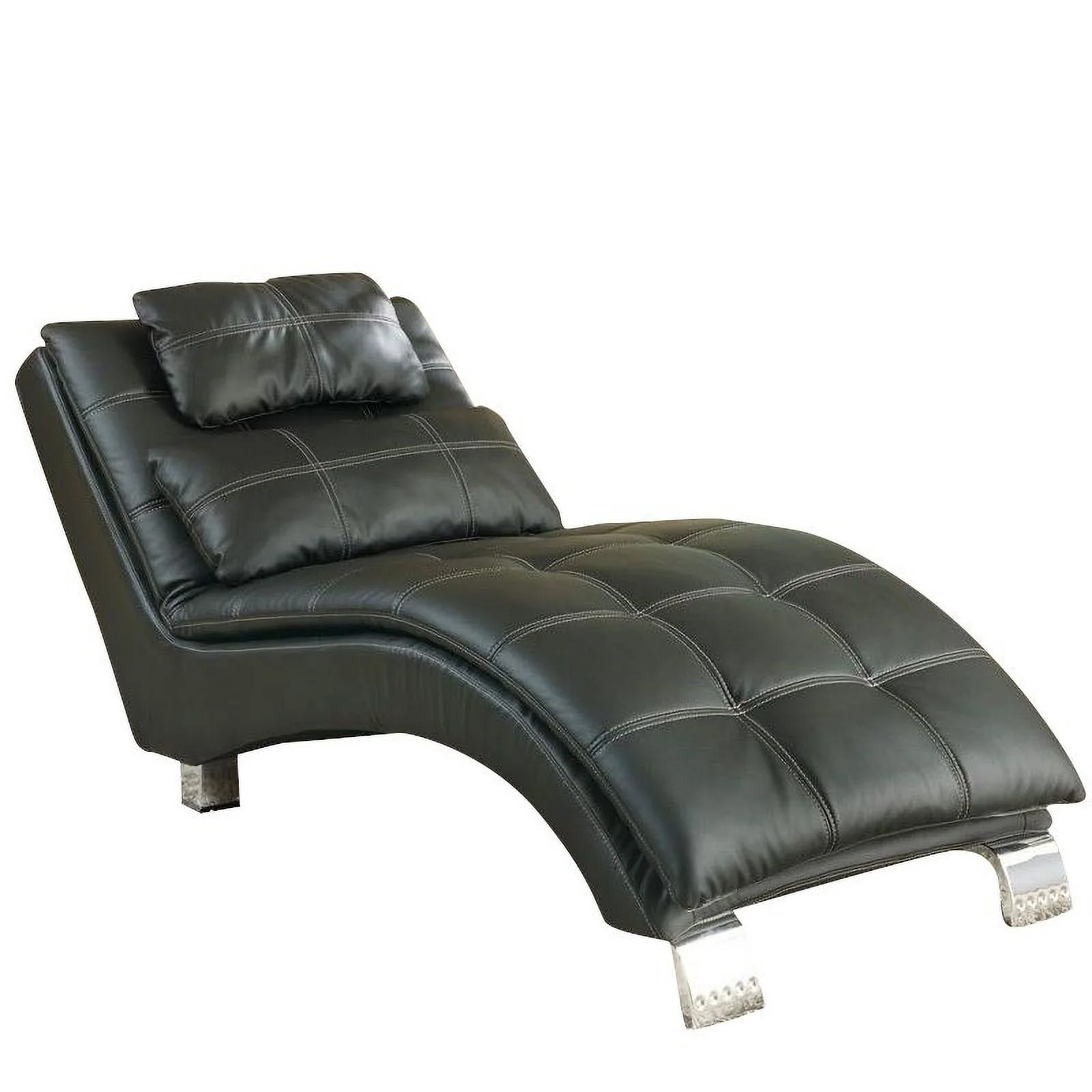 Dilleston Upholstered Chaise Black