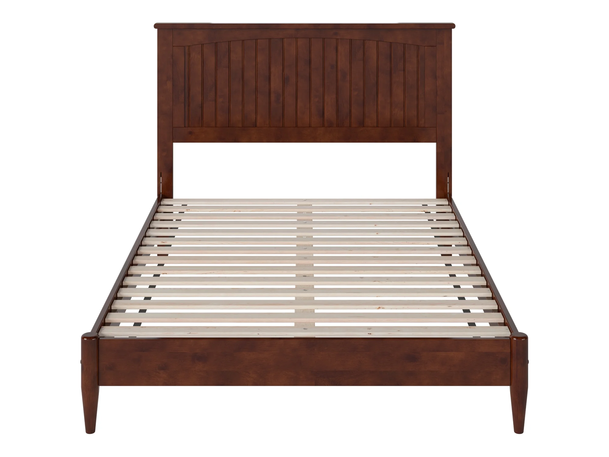 AFI Naples Full Solid Wood Low Profile Platform Bed, Walnut