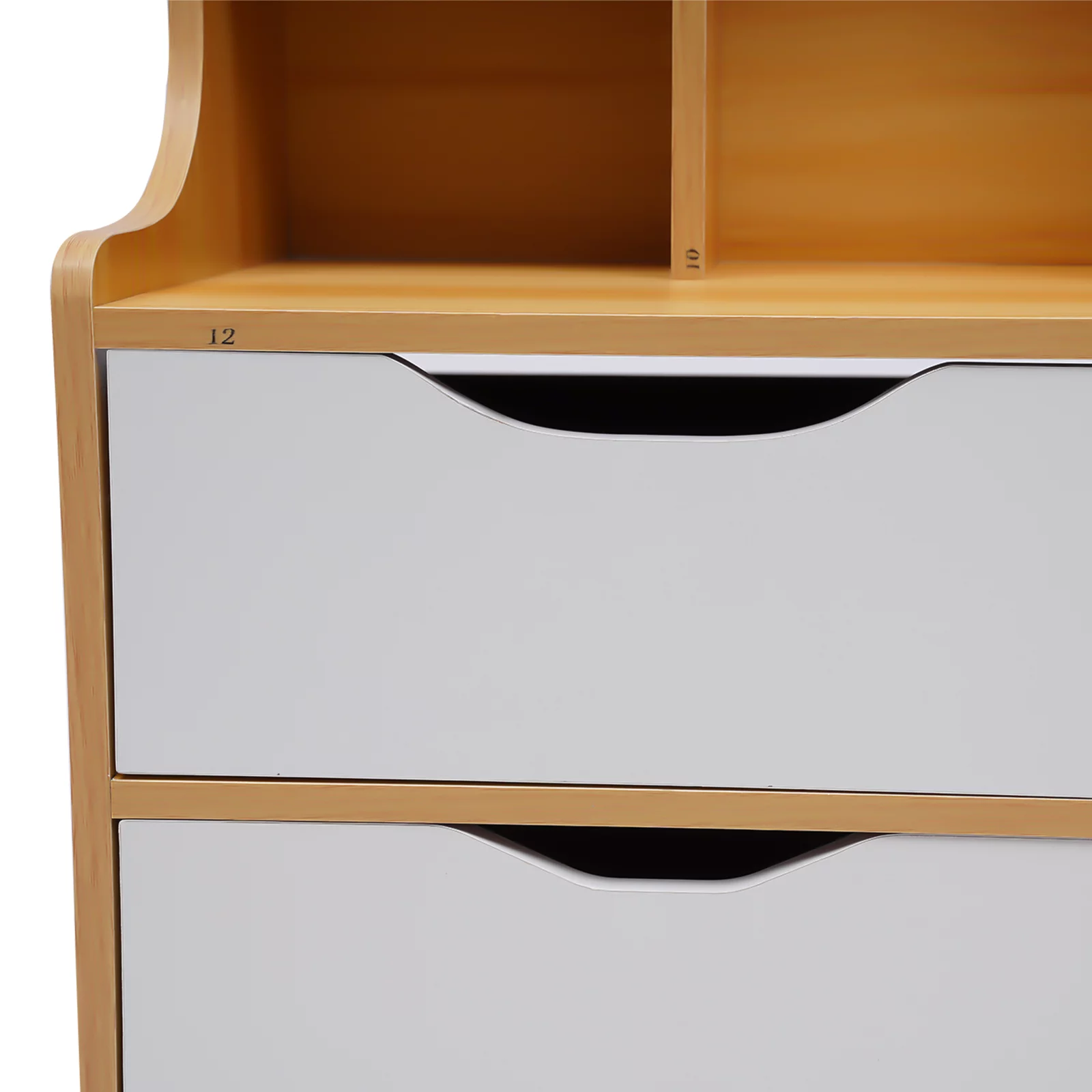 Loyalheartdy Nightstand 3 Drawers Open Storage Cabinet Tall Bedside Table Walnut MDF End Table Rectangular Side Stand