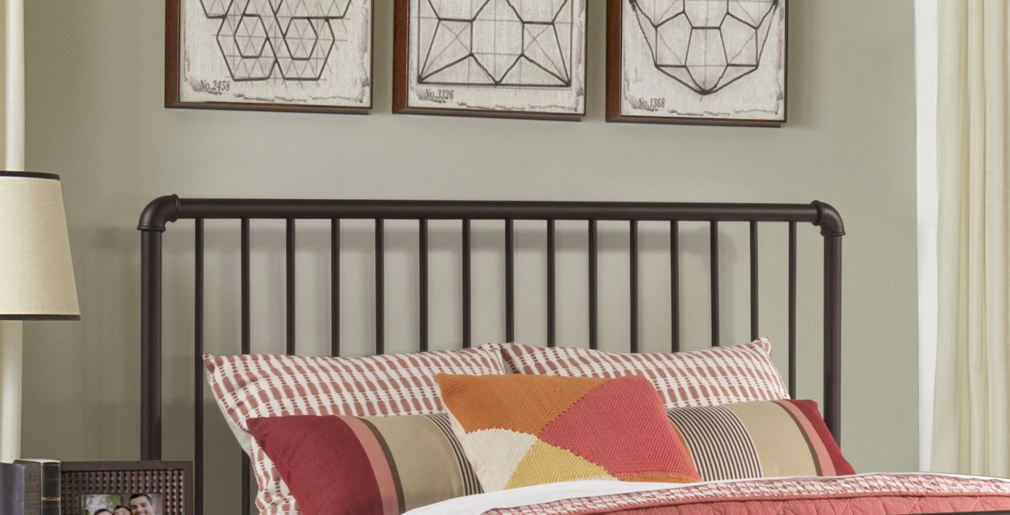Hillsdale Furniture Brandi Metal Spindle Full Headboard, Oiled Bronze Finish