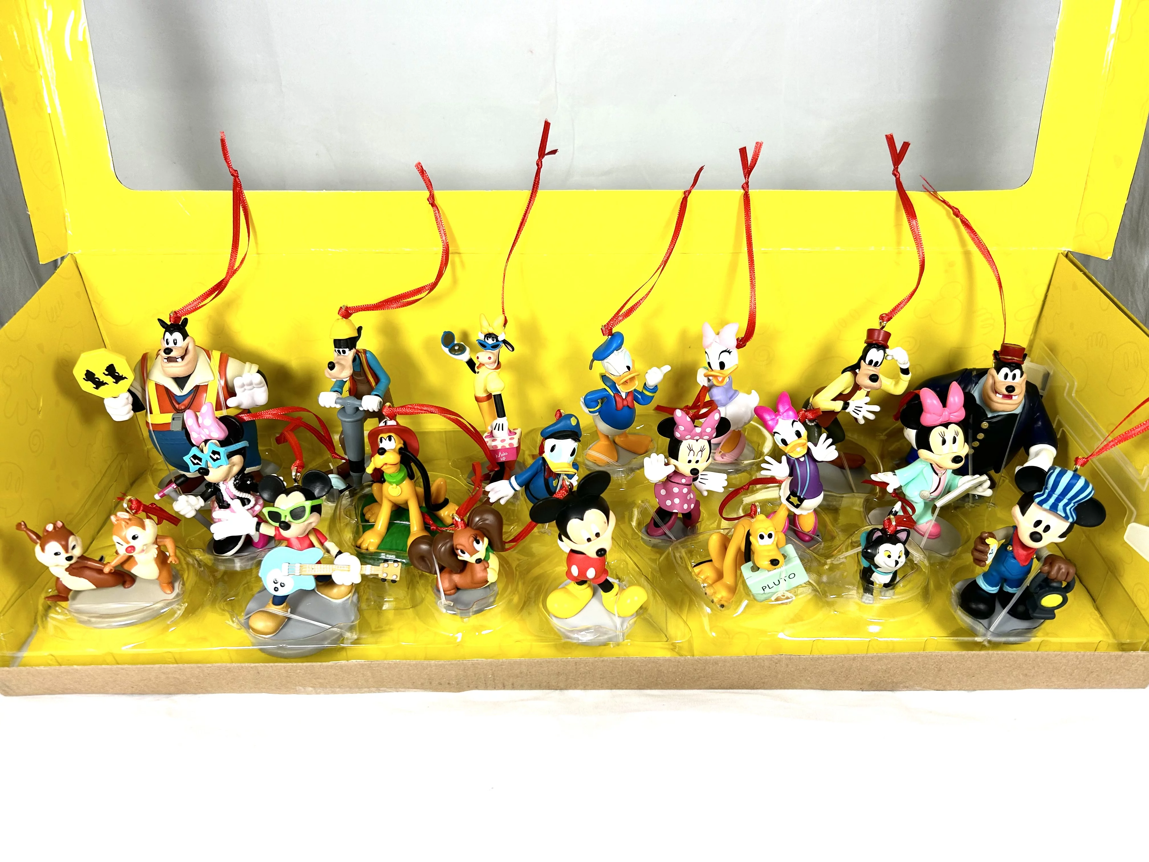 Disney Mickey & Friends Clubhouse Mega 20pc Christmas Ornaments Custom Holiday Boxed Set Minnie Donald Daisy Goofy Pluto Pete