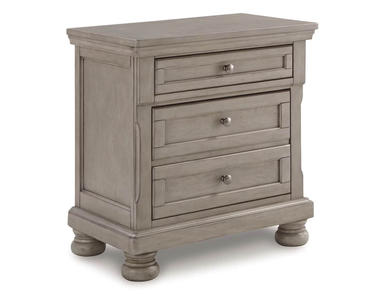 Signature Design by Ashley Casual Lettner Nightstand Light Gray