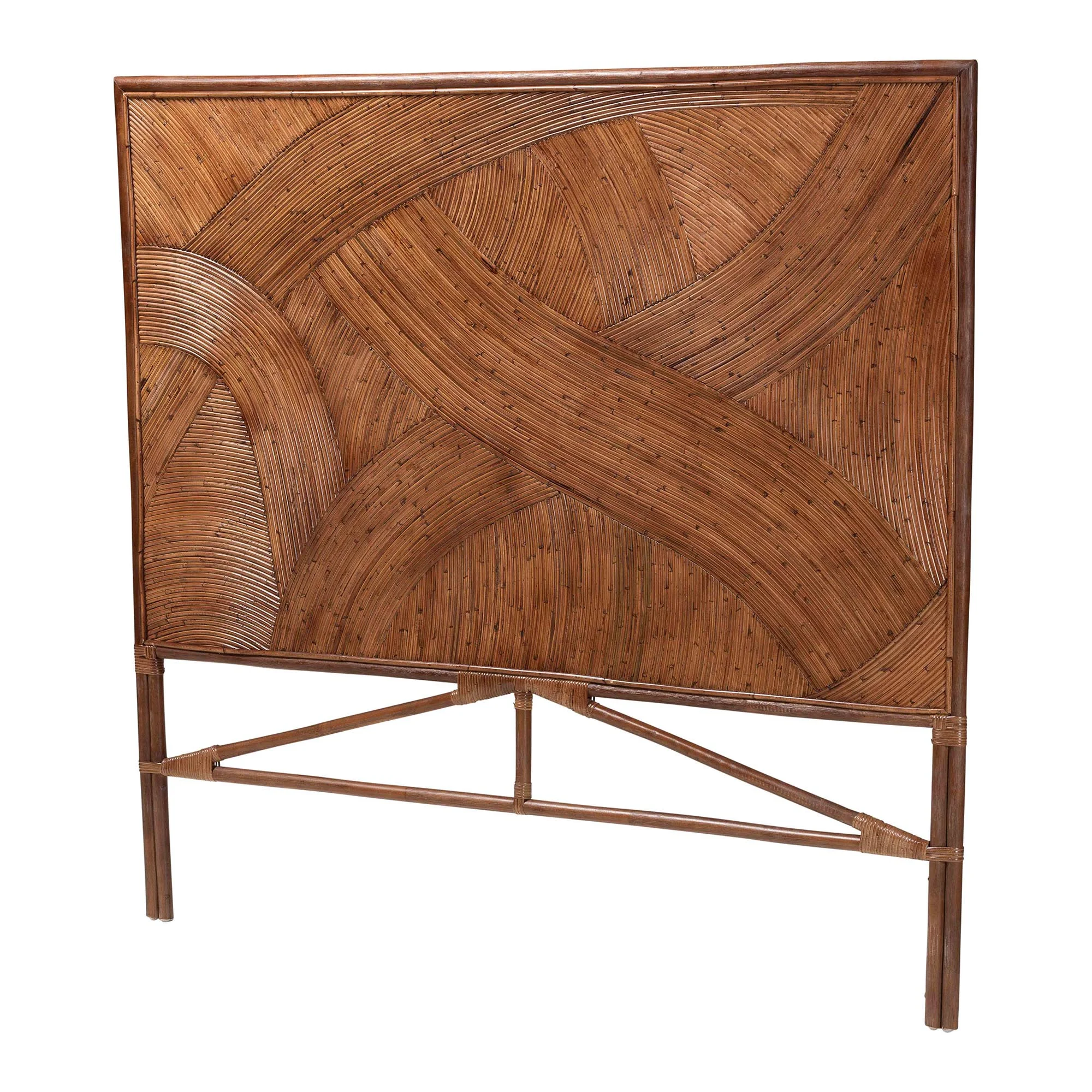 bali & pari Elettra Boho Standalone Headboard, King, Dark Brown