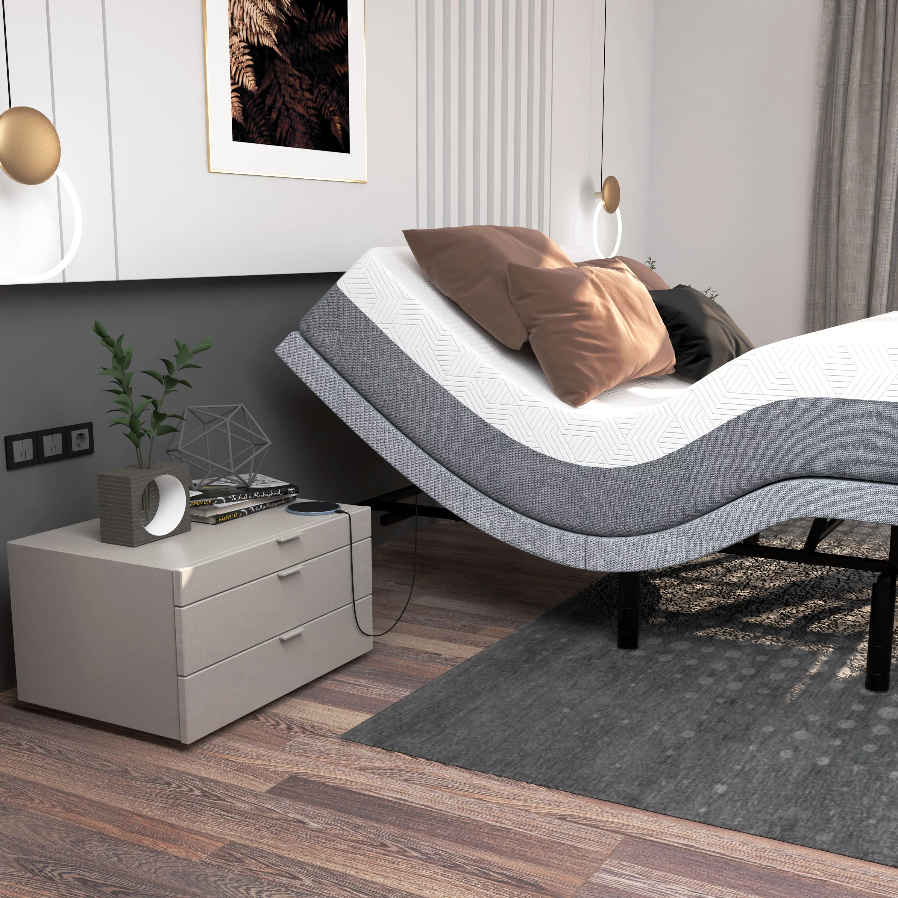 Renanim Premium Adjustable Bed Base + 14