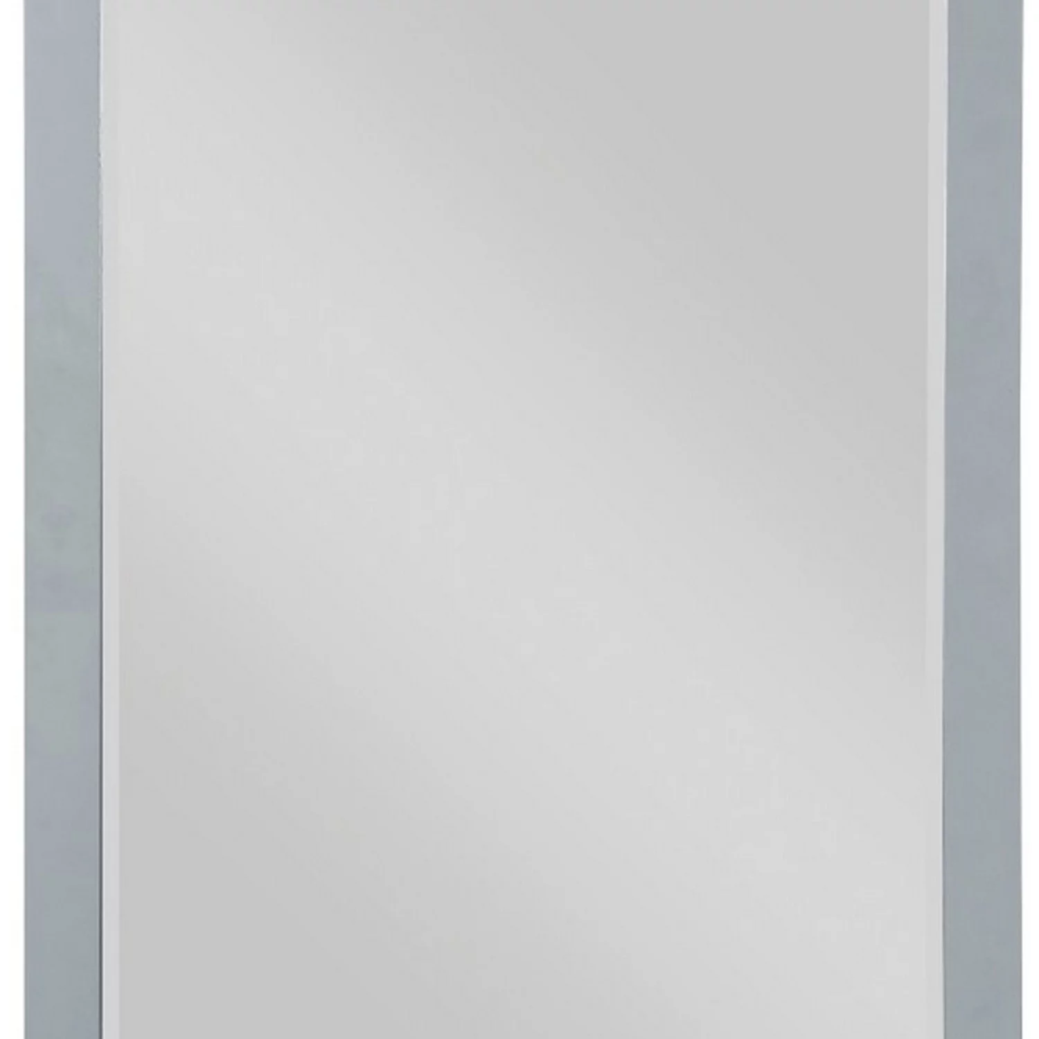 Benjara Transitional Style Wooden Frame Dresser Mirror with Mounting Bracket, Gray